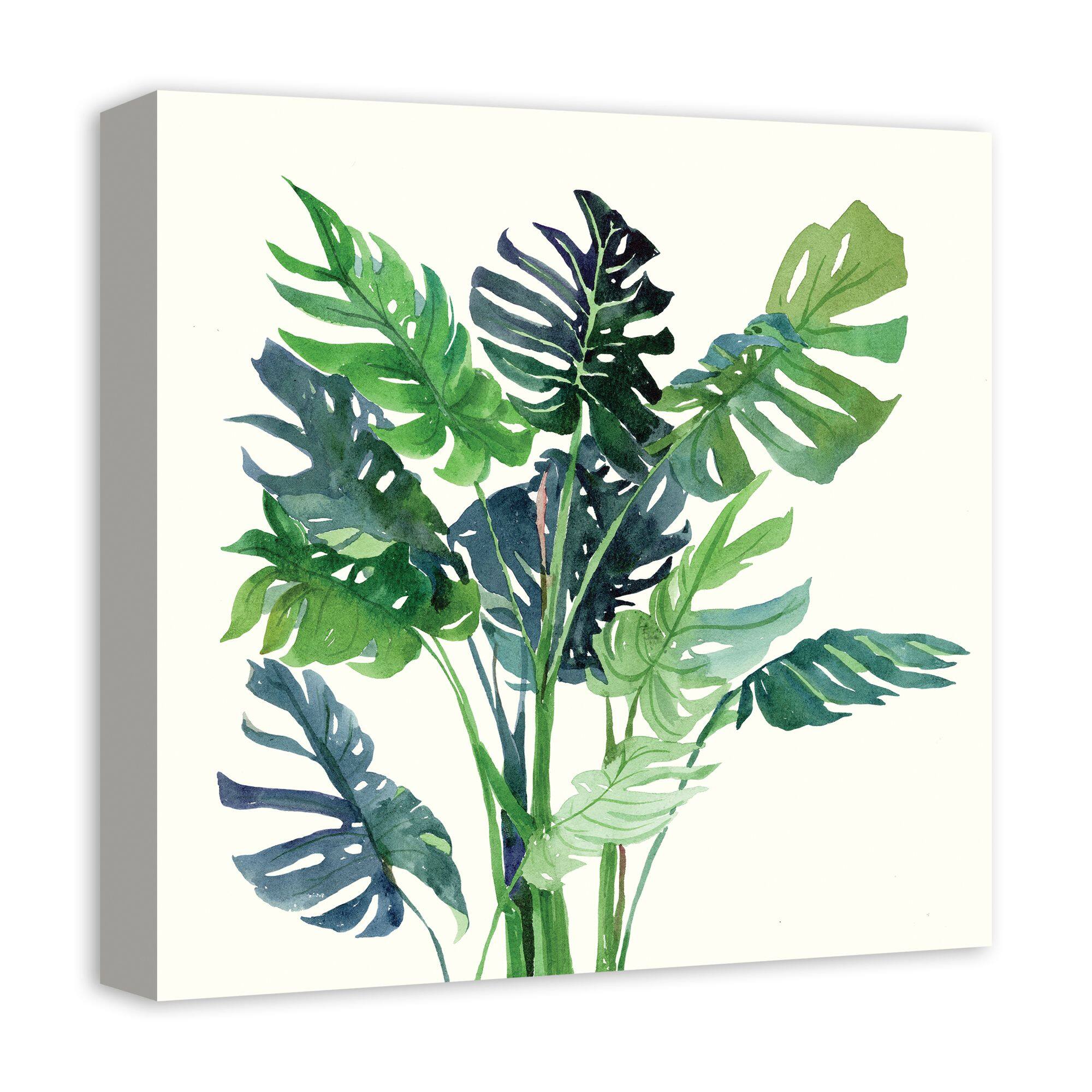 Monstera Leaves 16&#x22; x 16&#x22; Canvas Wall Art
