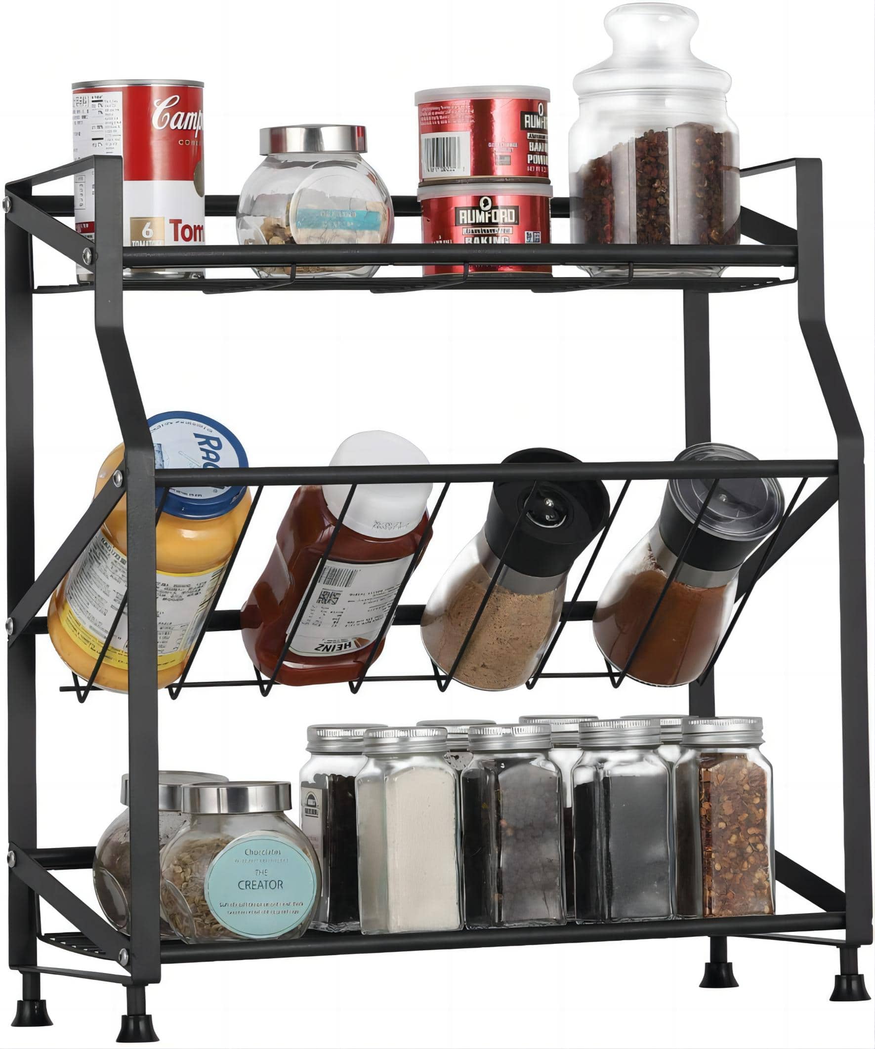 NEX™ 3-Tier Freestanding Metal Spice Rack Organizer