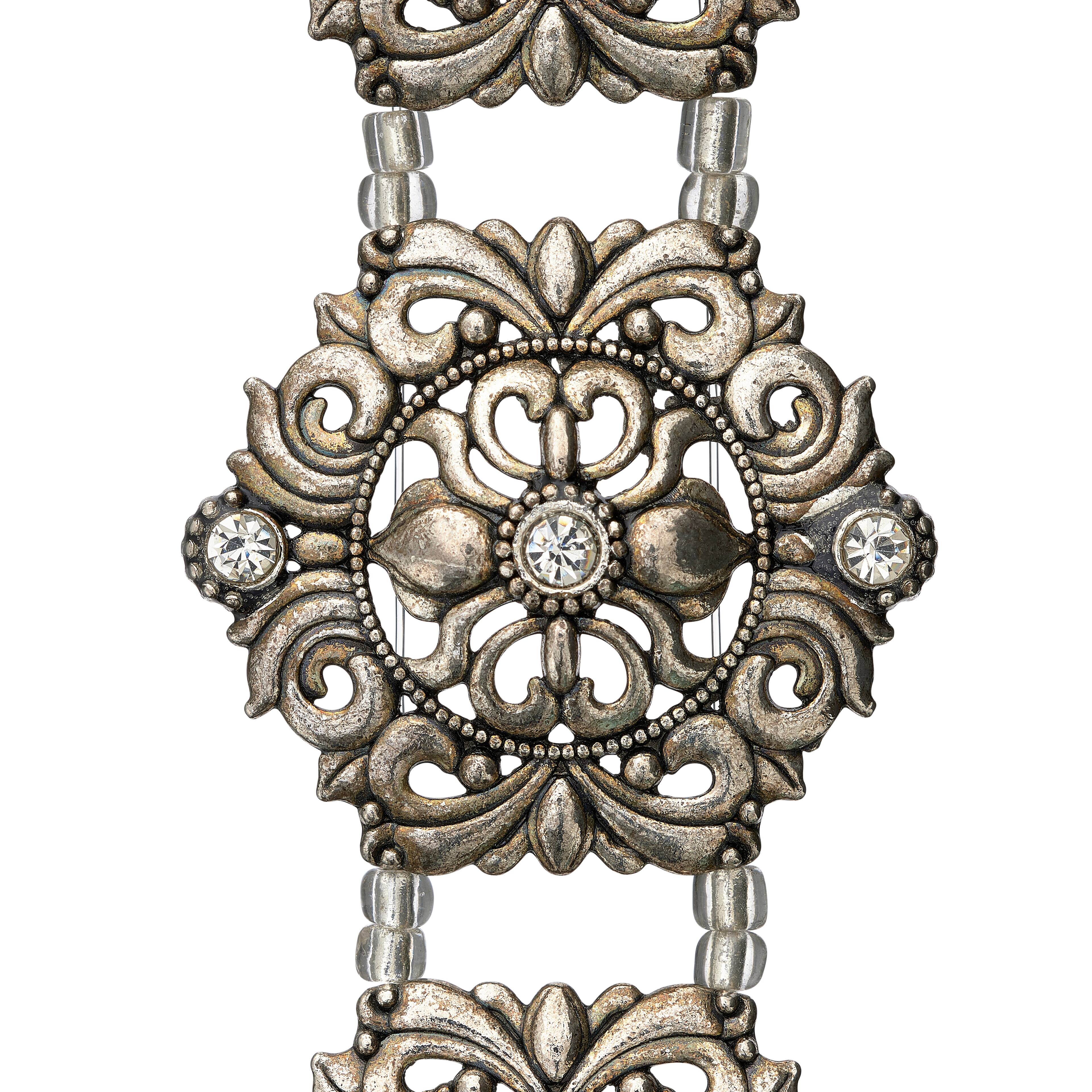 Silver Metal Rococo Sliders, 39mm by Bead Landing&#x2122;