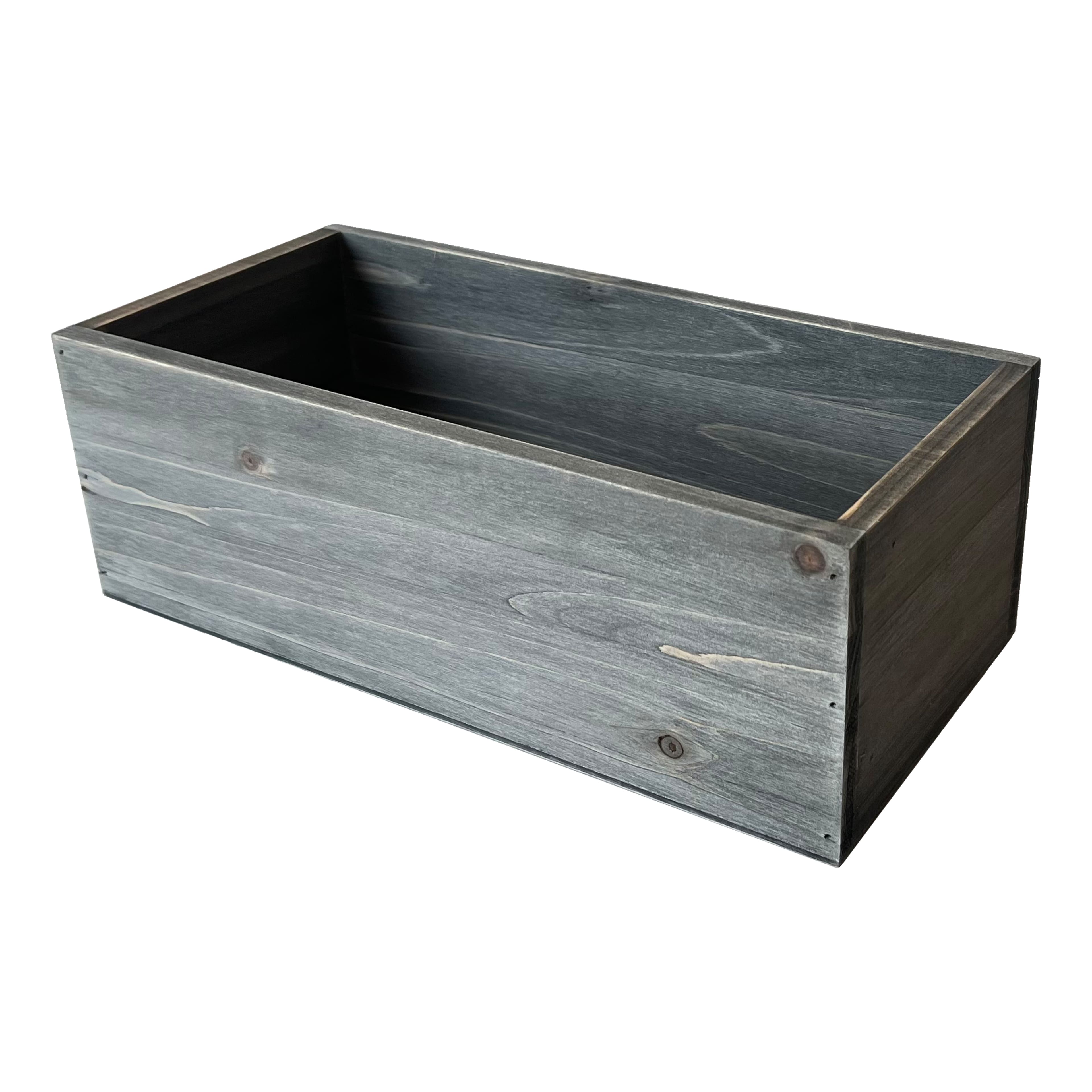 6 Pack: 12&#x22; Graywashed Wood Box by Make Market&#xAE;