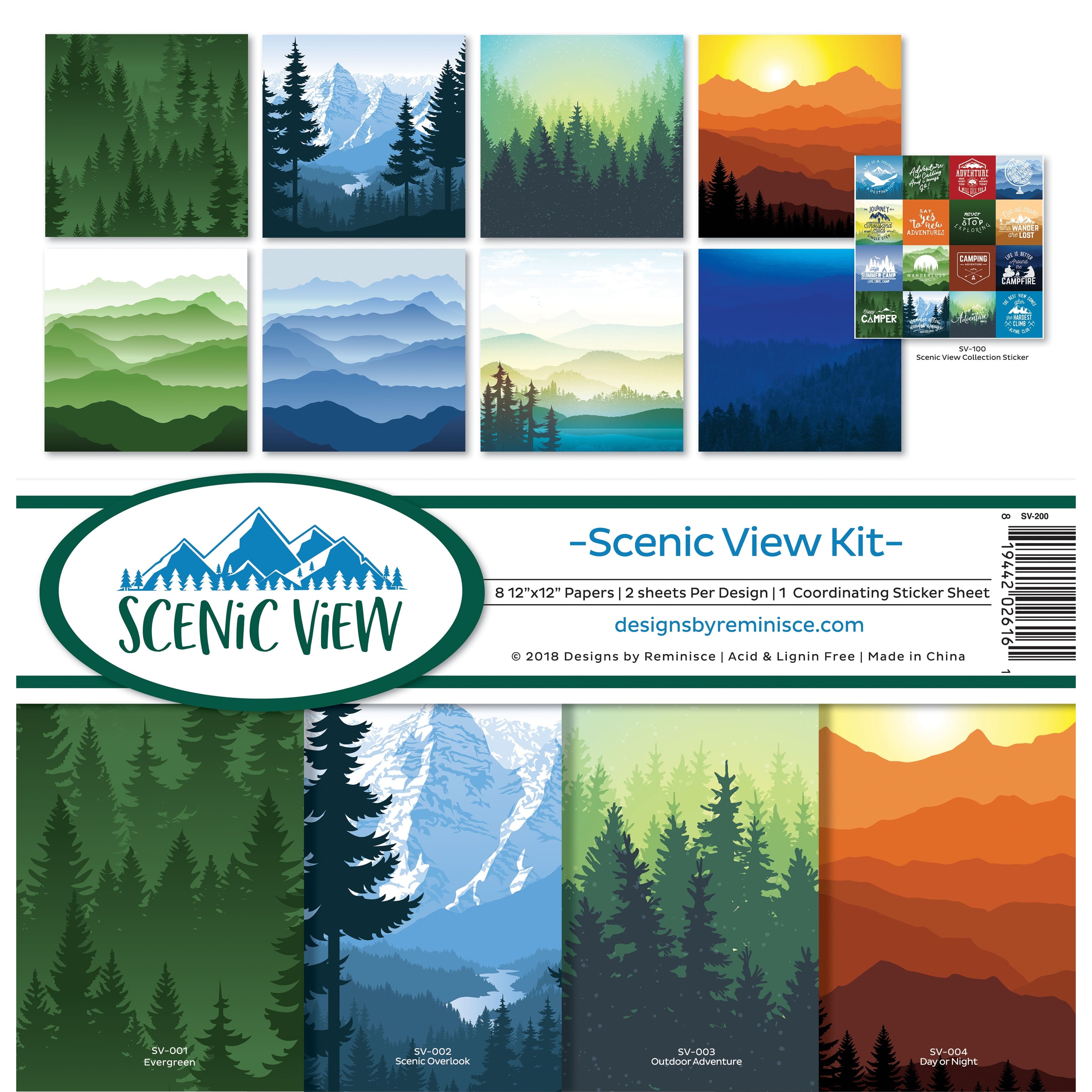 Reminisce Collection Kit 12&#x22;X12&#x22;-Scenic View