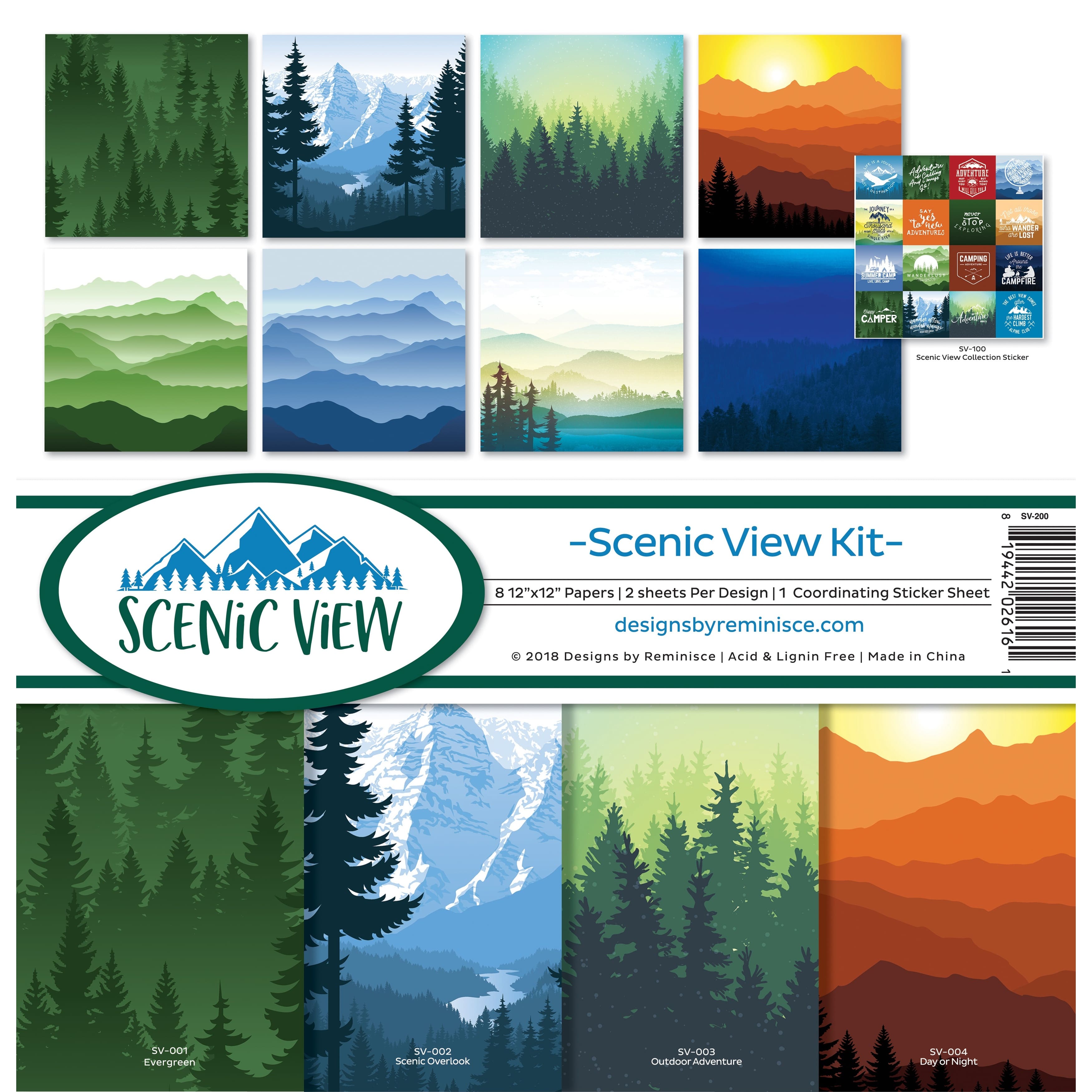Reminisce Collection Kit 12"X12"-Scenic View
