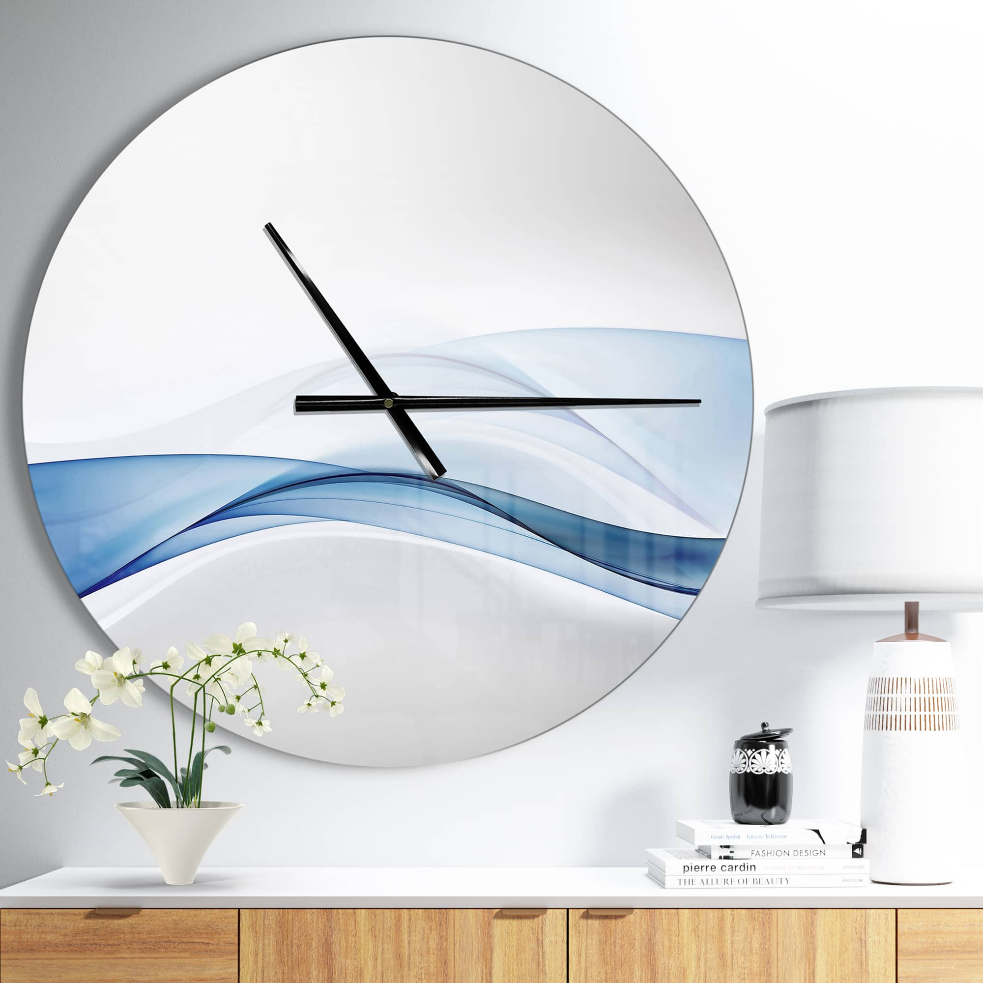 Designart &#x27;3D Wave Of Water Splash Modern Wall Clock