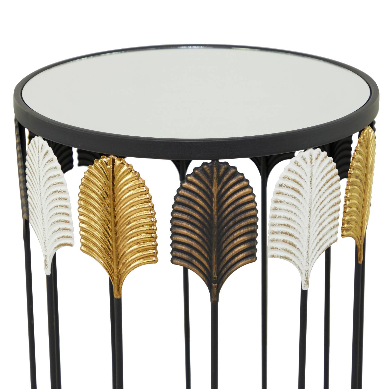 Black Metal Contemporary Accent Table Set