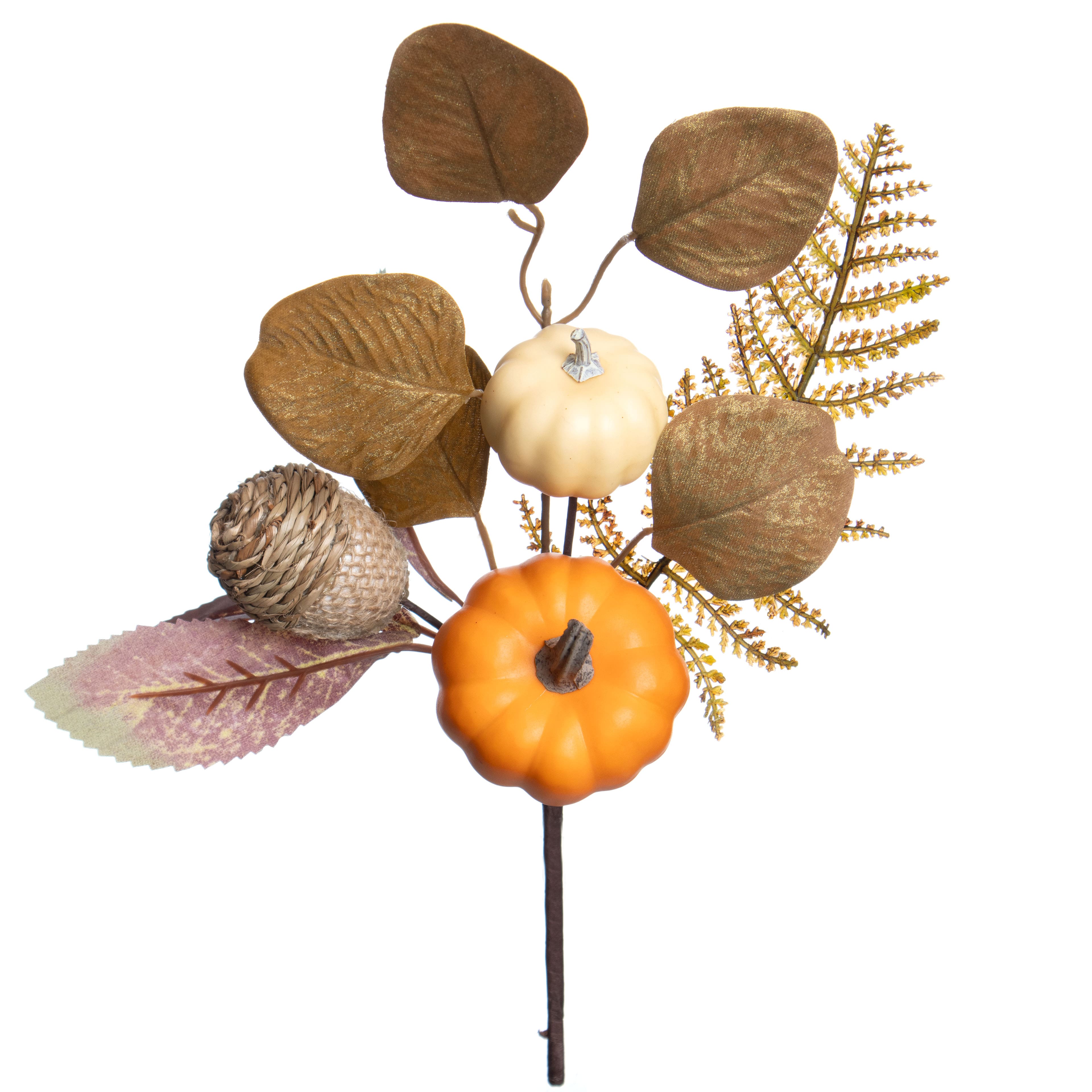 12&#x22; Brown Pumpkin &#x26; Acorn Pick by Ashland&#xAE;