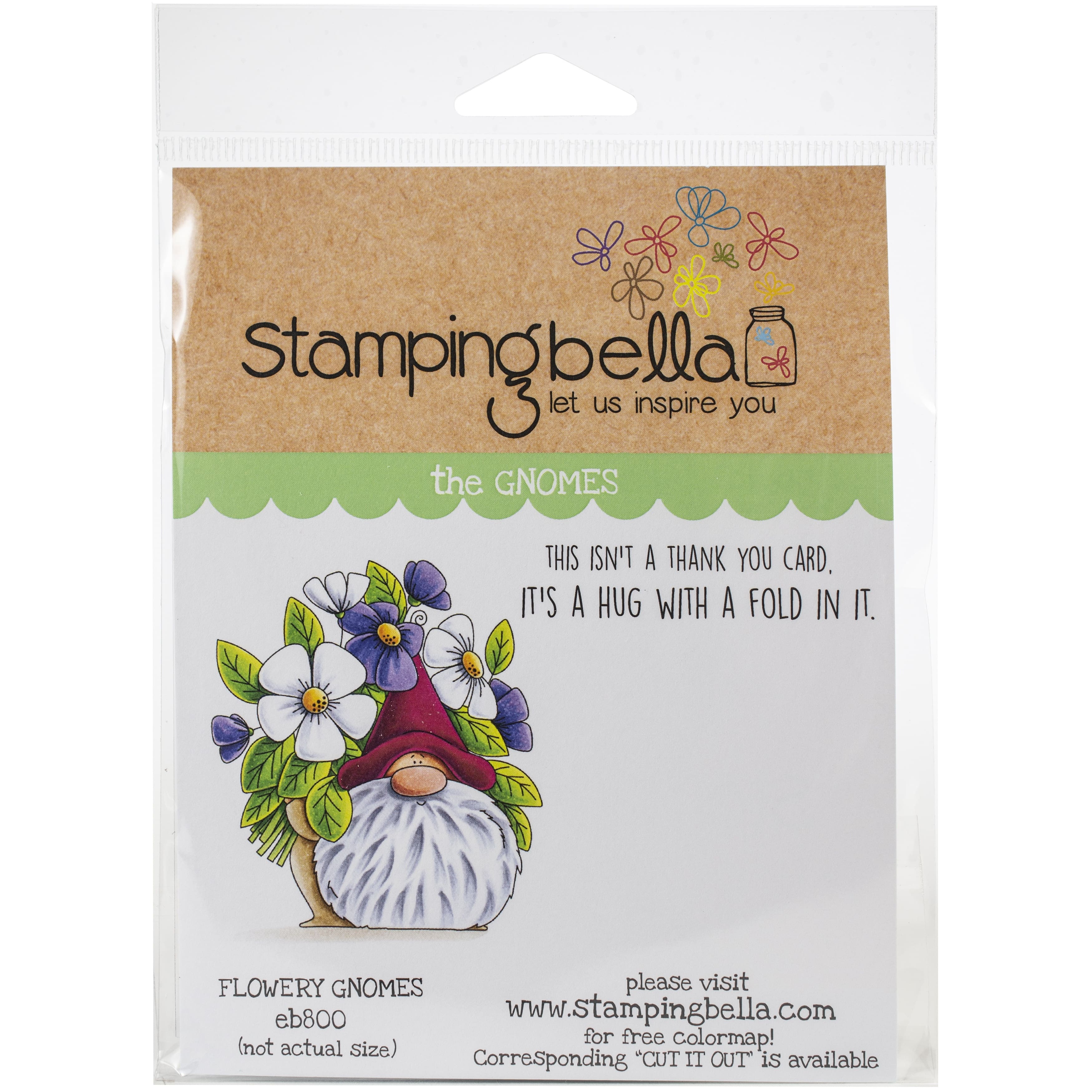 Stamping Bella Flowery Gnome Cling Stamps