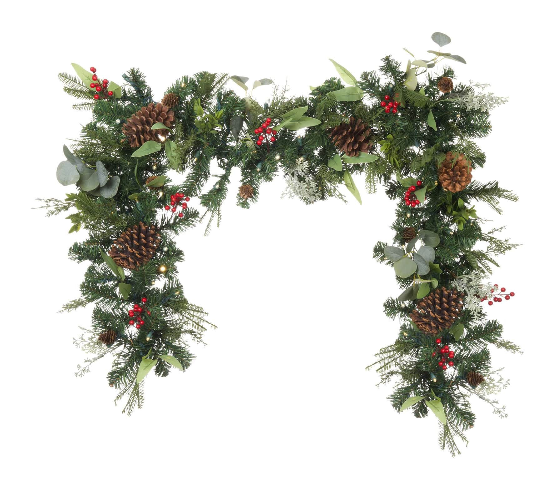 9ft. Pre-Lit LED Christmas Woods Artificial Garland