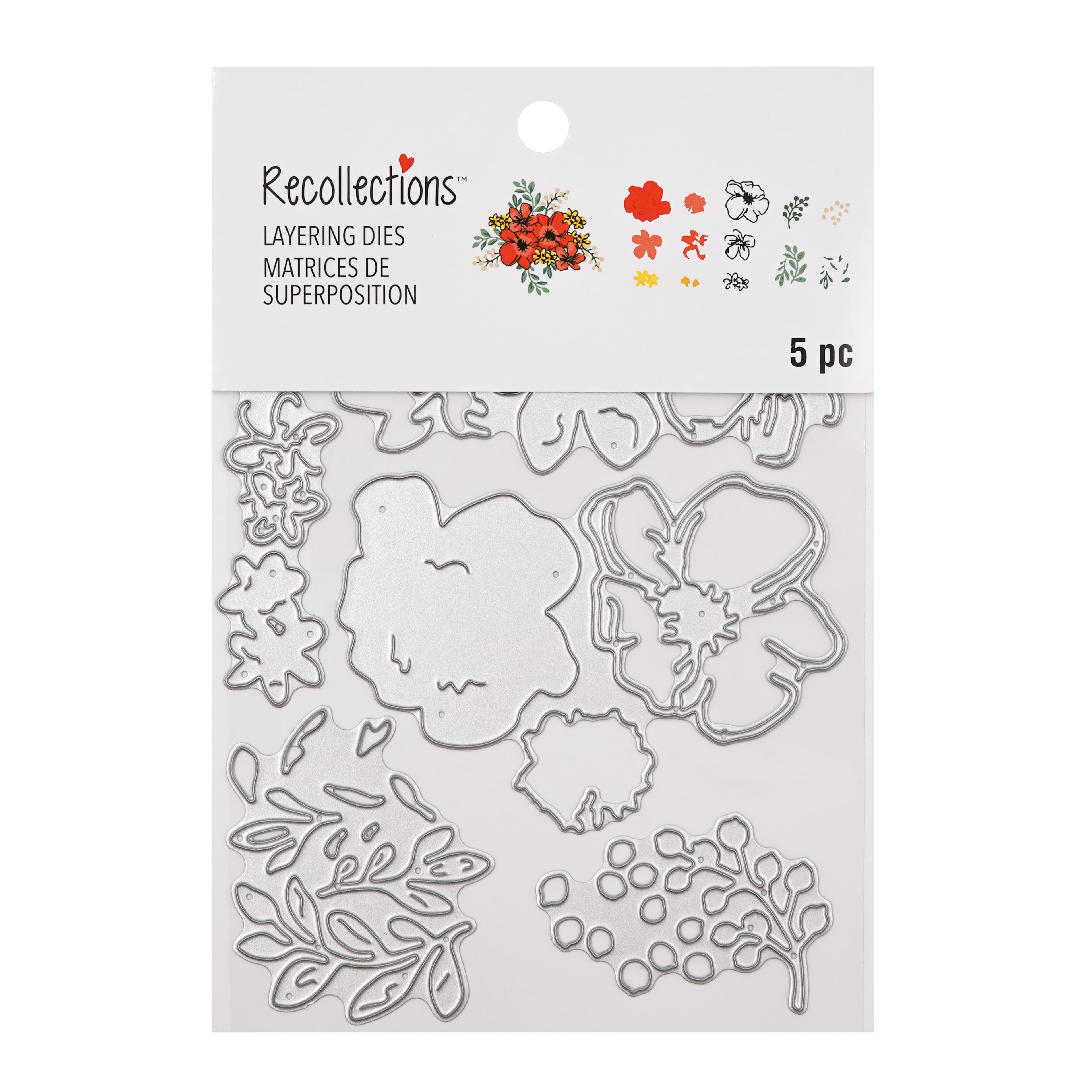 6 Pack: Poppy Flowers Layering Die Set by Recollections™