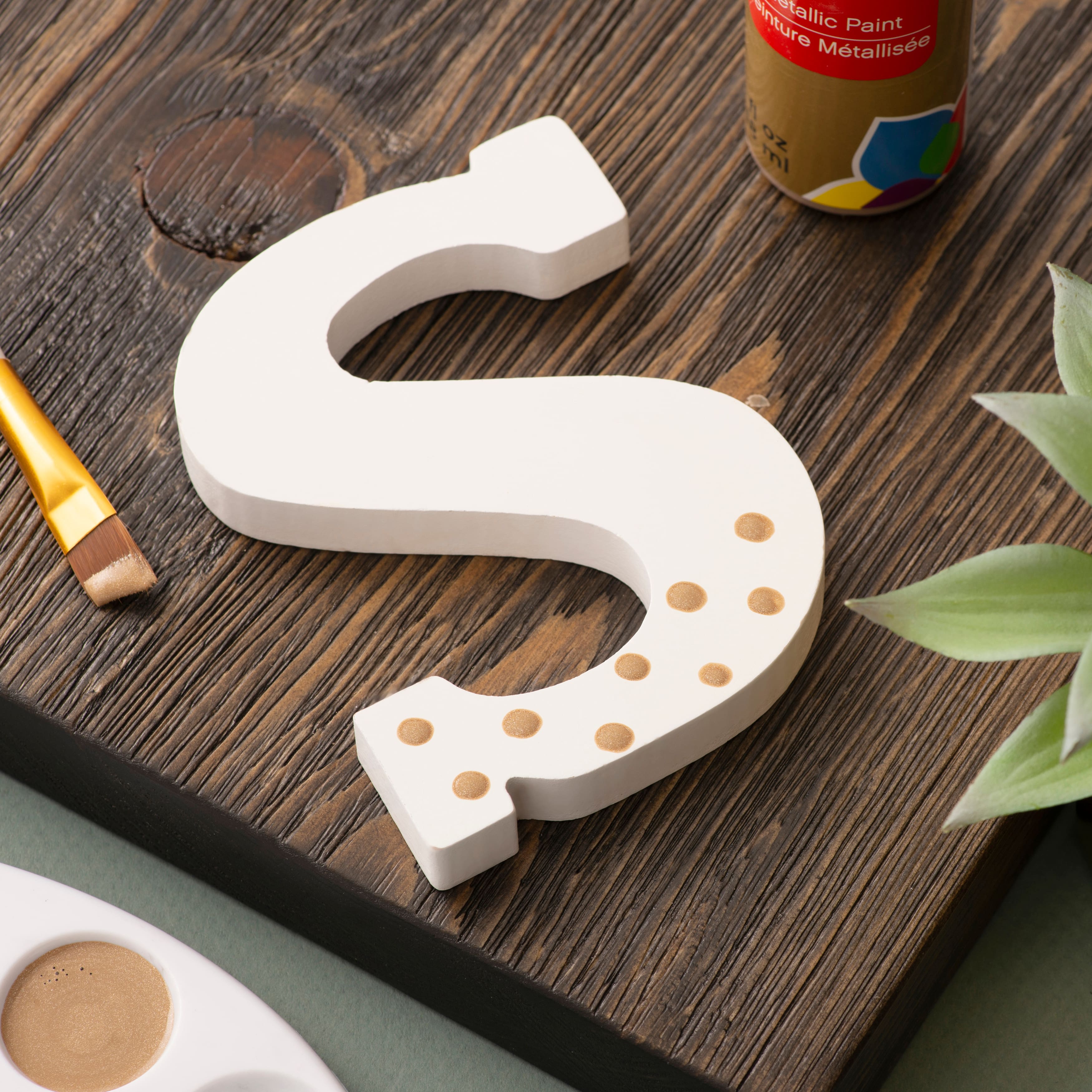 12 Pack: 4.75" White Wood Letter by Make Market®