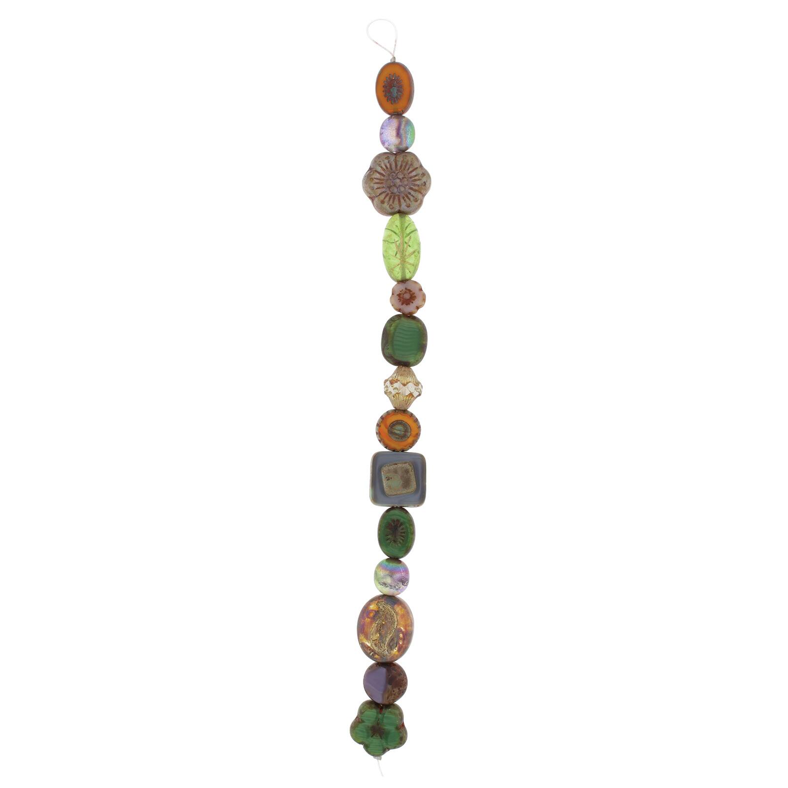 The Beadsmith® Fall Mix Table Cut Pressed Czech Glass Beads