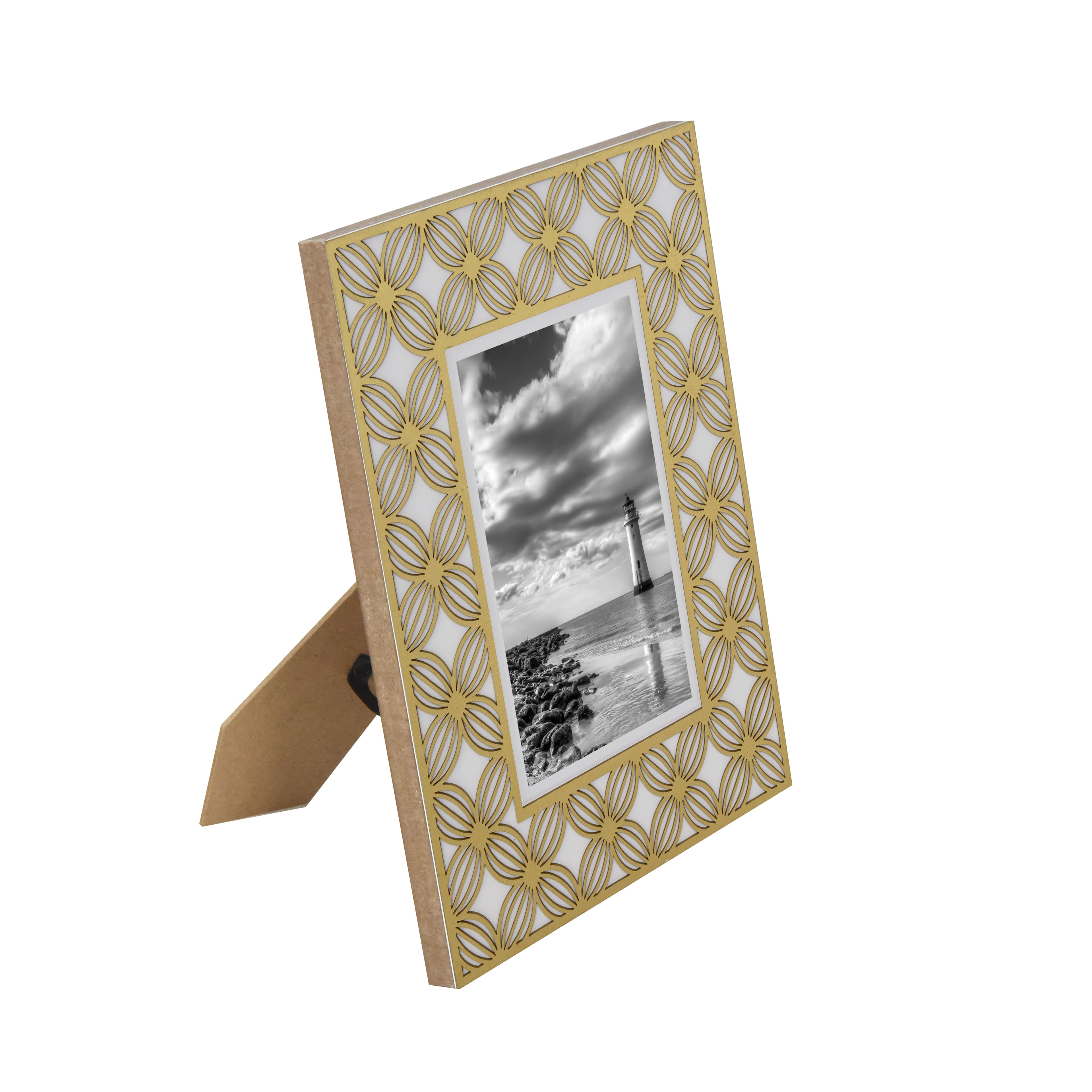 4&#x22; x 6&#x22; Gold Laser-Cut Frame by Studio D&#xE9;cor&#x2122; Treasured Finds