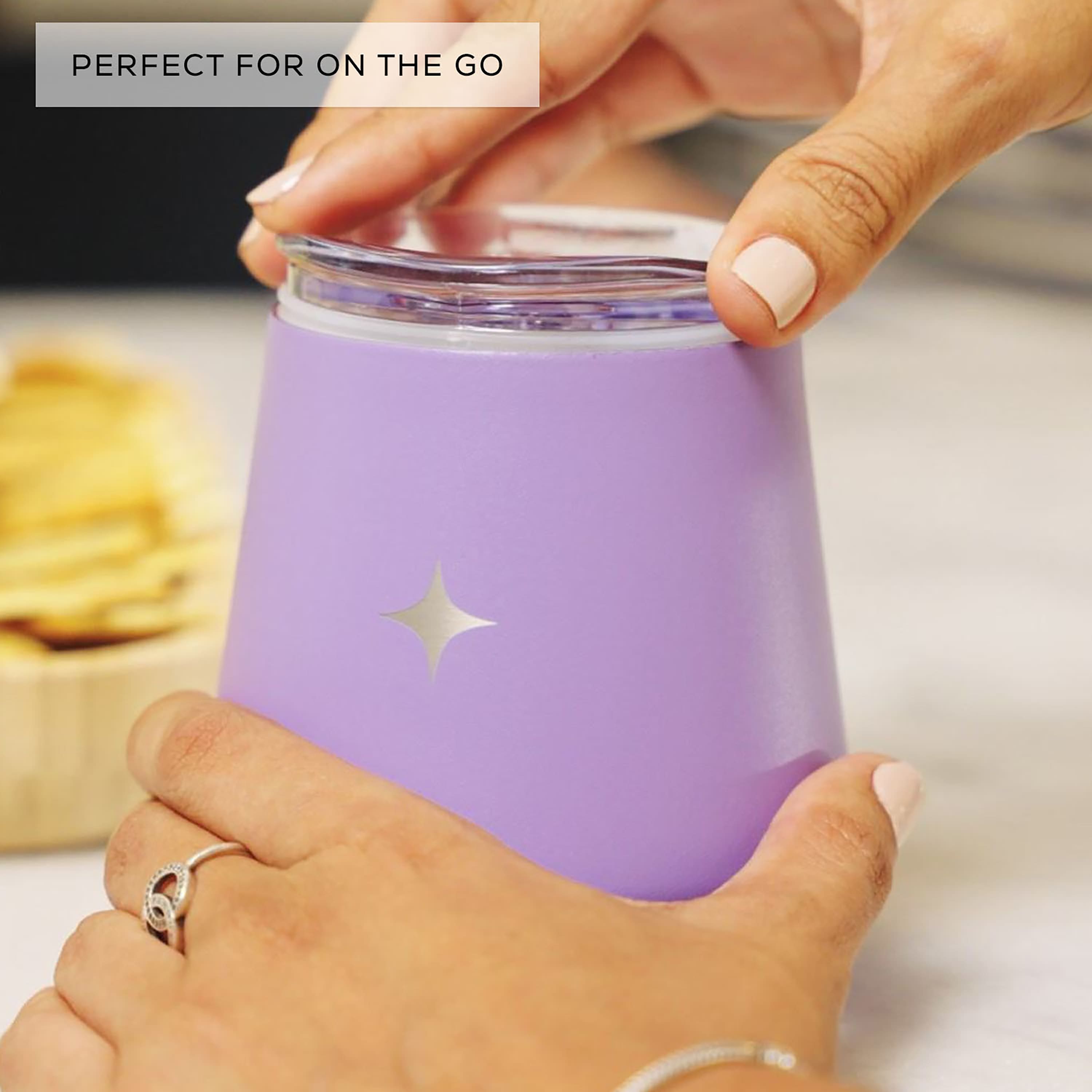 JoyJolt® 12oz. Vacuum Insulated Stemless Wine Tumbler with Lid