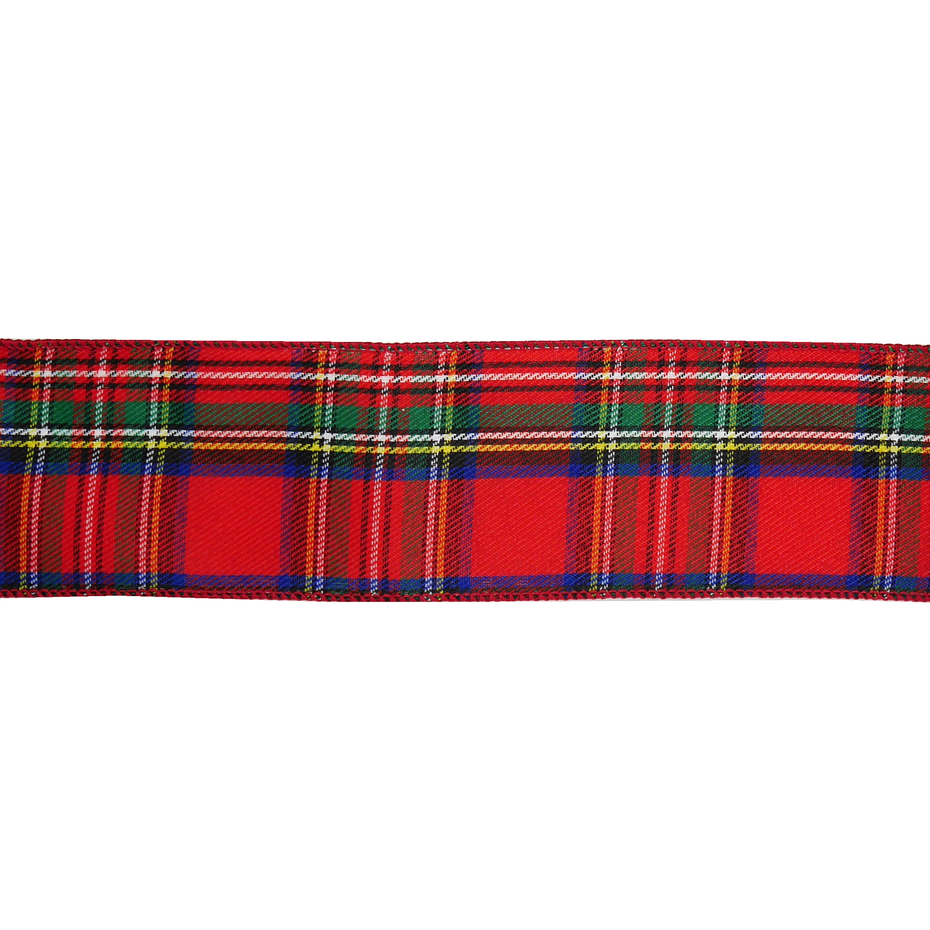 2.5&#x22; x 20ft. Red Tartan Wired Ribbon by Celebrate It&#xAE;