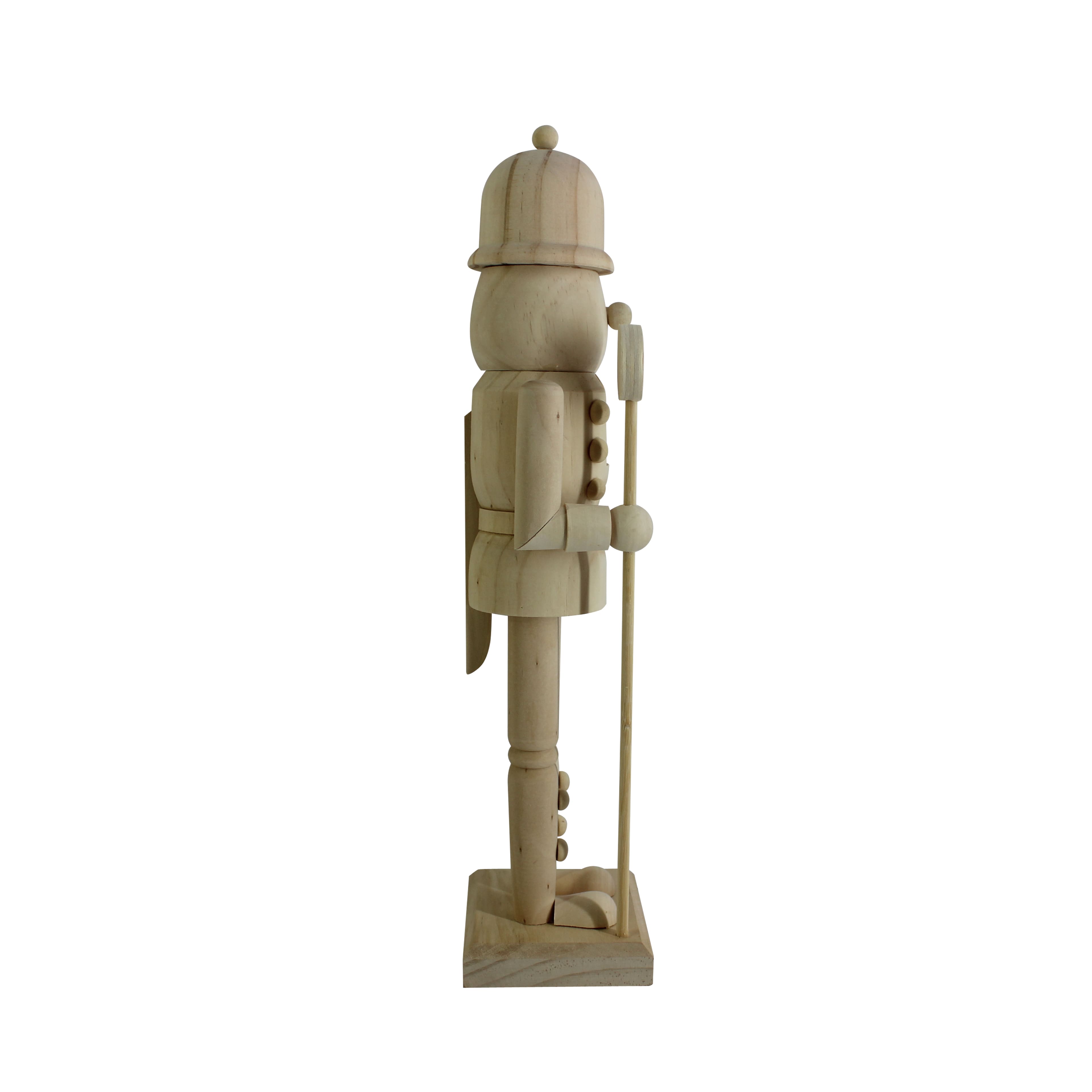 14&#x22; Soldier with Peppermint Staff DIY Pinewood Nutcracker by Make Market&#xAE;