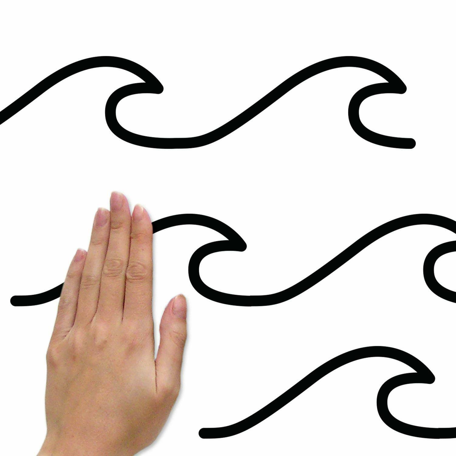 RoomMates Simplistic Waves Peel &#x26; Stick Wall Decals