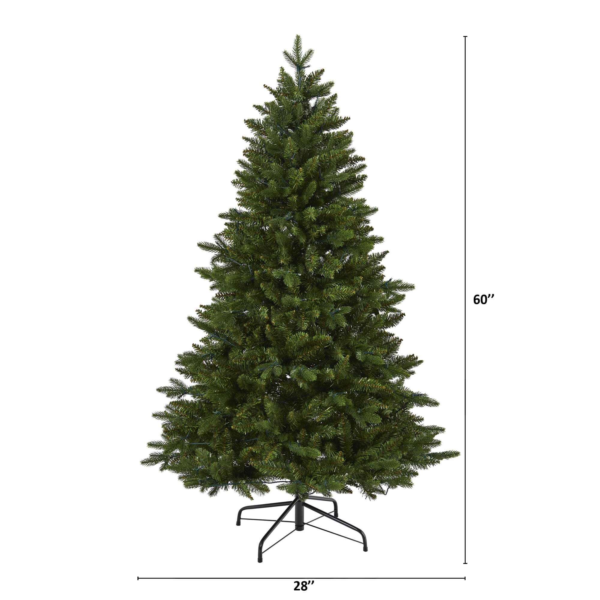 5ft. Pre-Lit New Hampshire Fir Artificial Christmas Tree, Clear LED Lights
