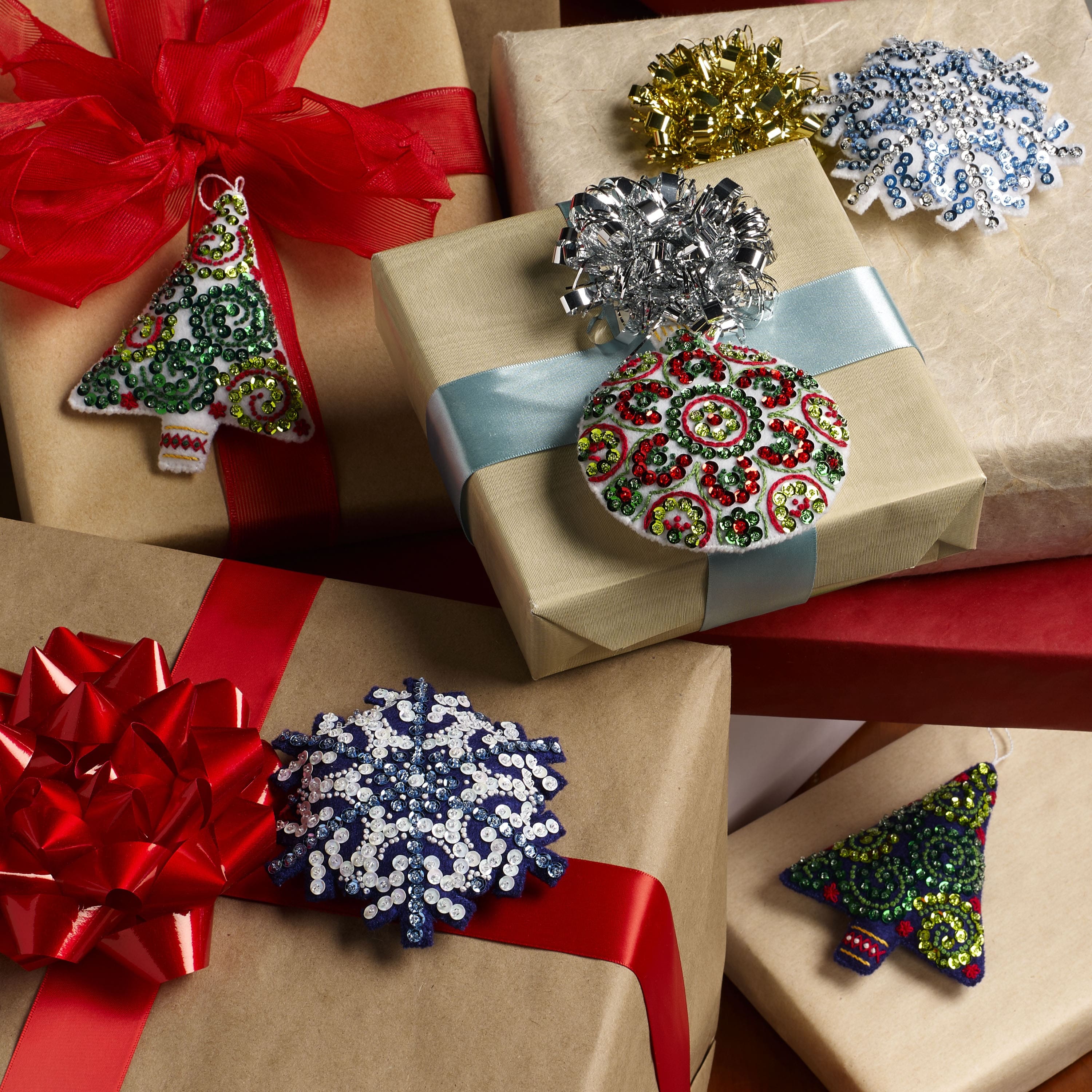 Bucilla&#xAE; Holiday Mandala Felt Ornaments Applique Kit