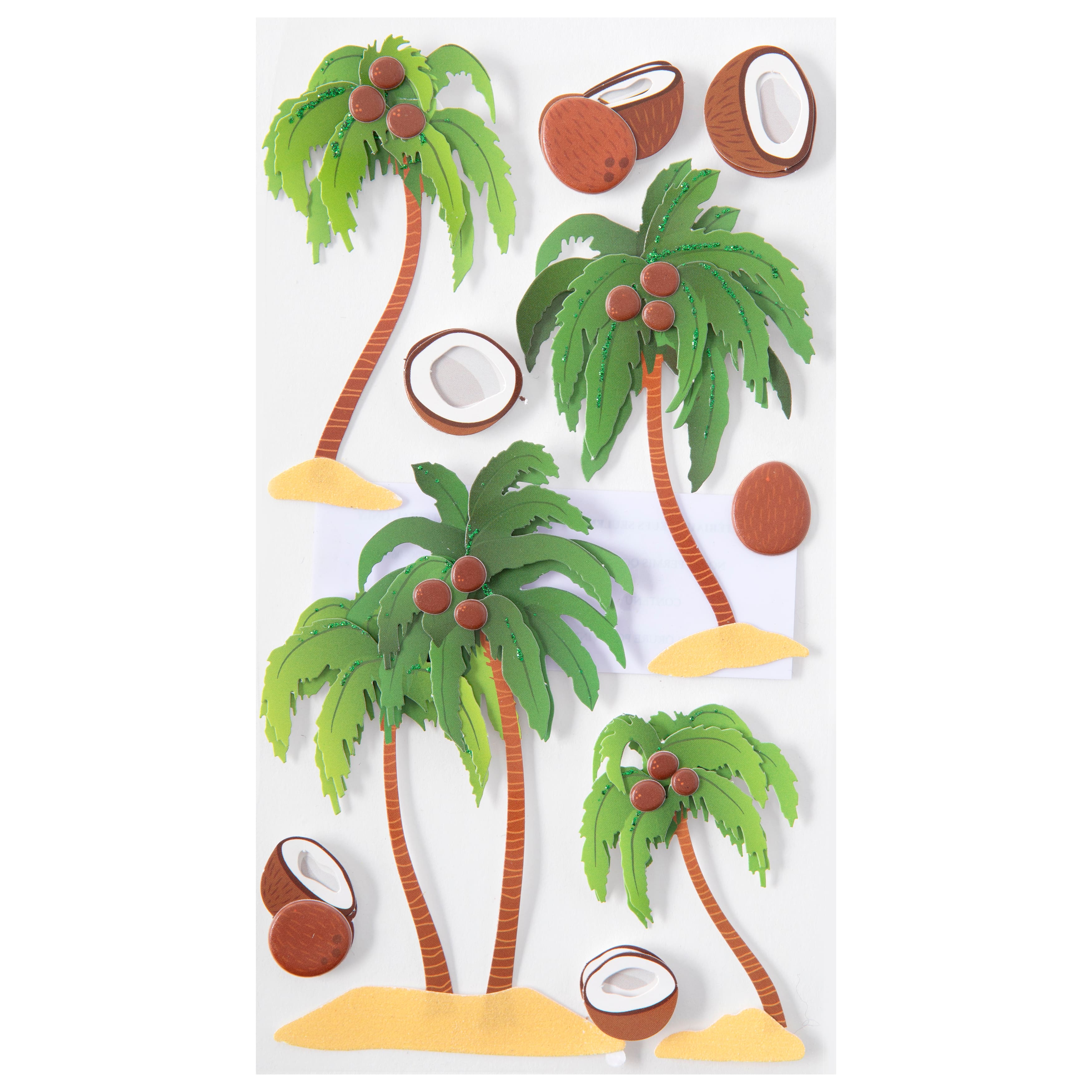 12 Pack: Palm Tree Dimensional Stickers by Recollections™
