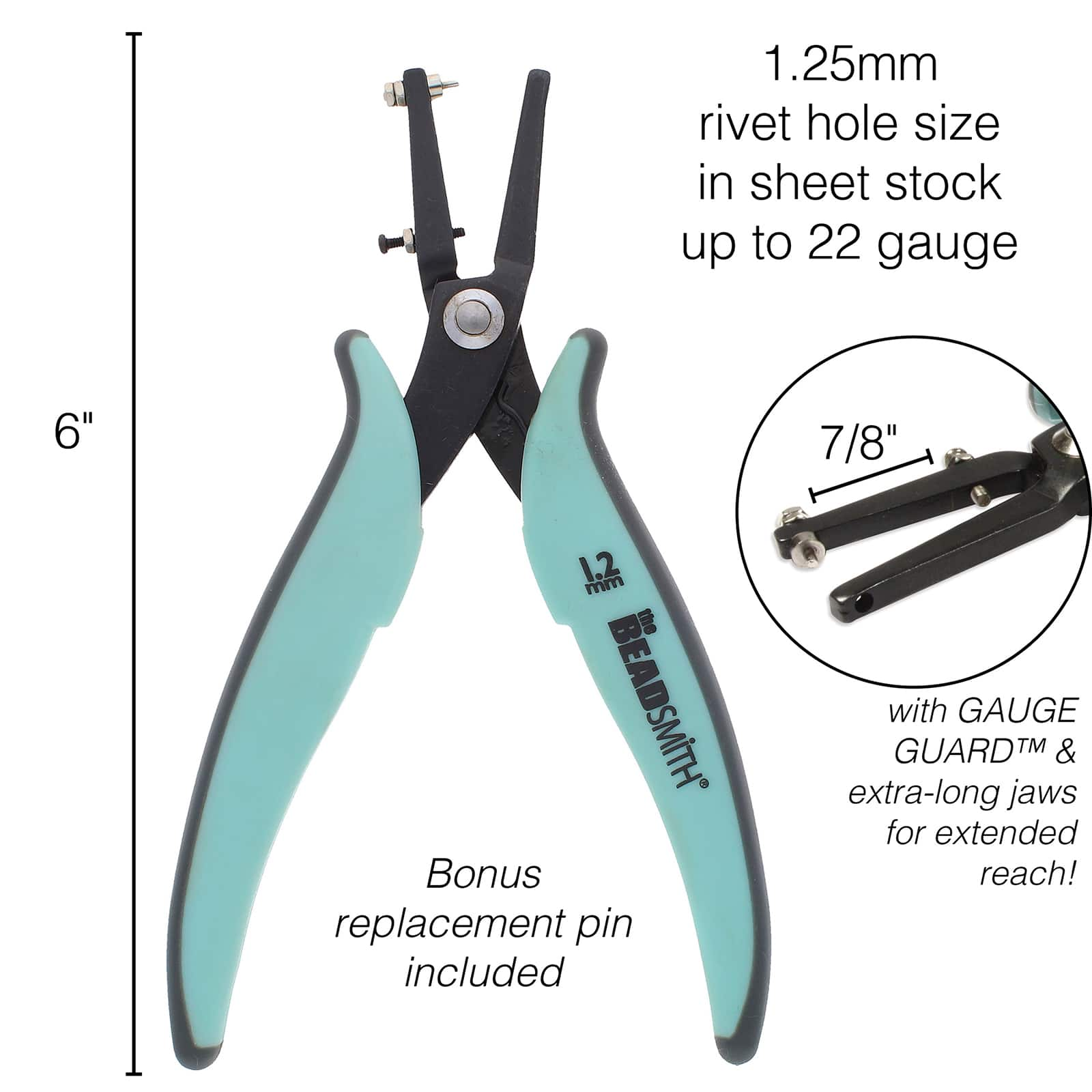 Beadsmith (1.25mm) - Metal Hole Punch Pliers W/Guage Guard