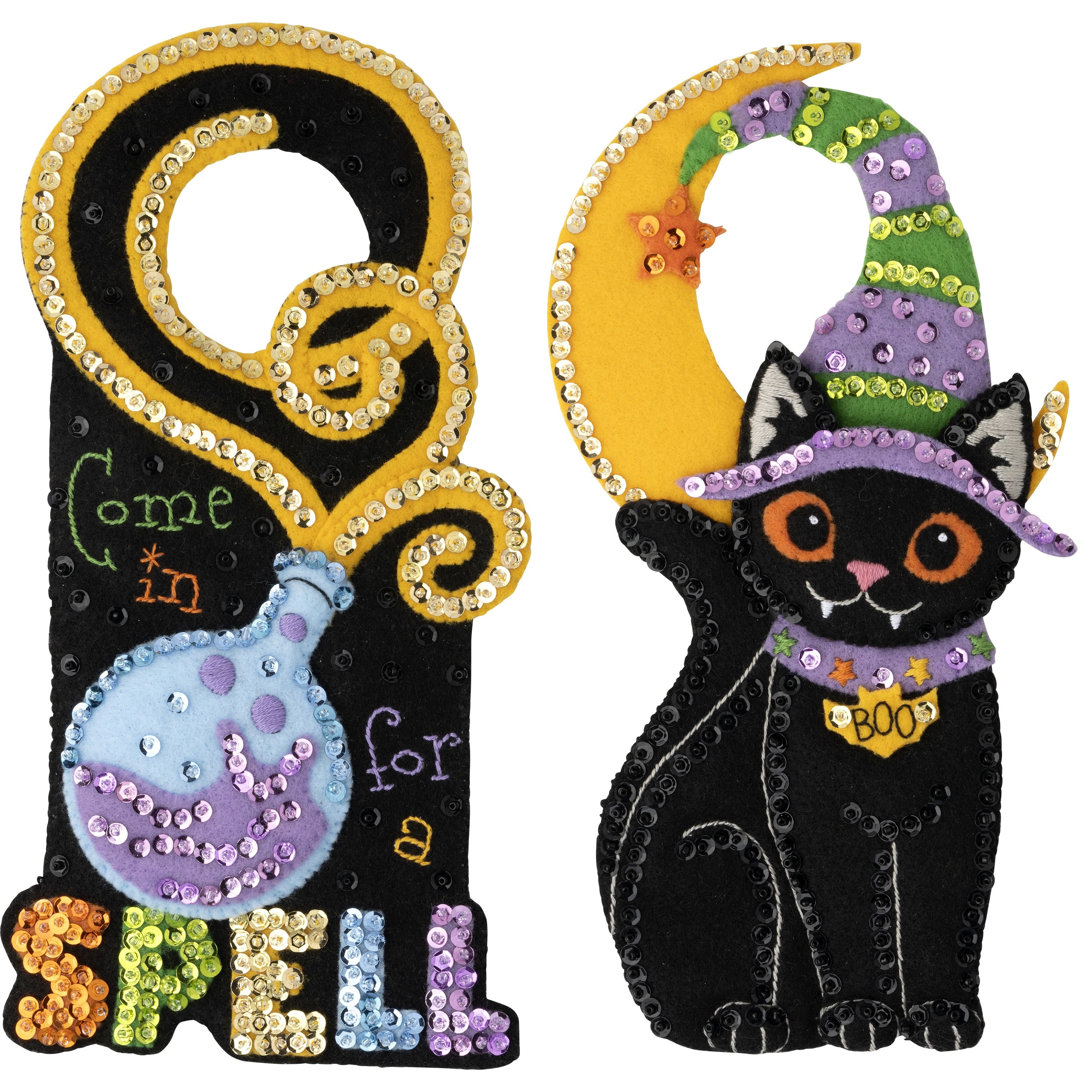Bucilla® Spellbound Greetings Felt Door Applique Hanger Kit Set