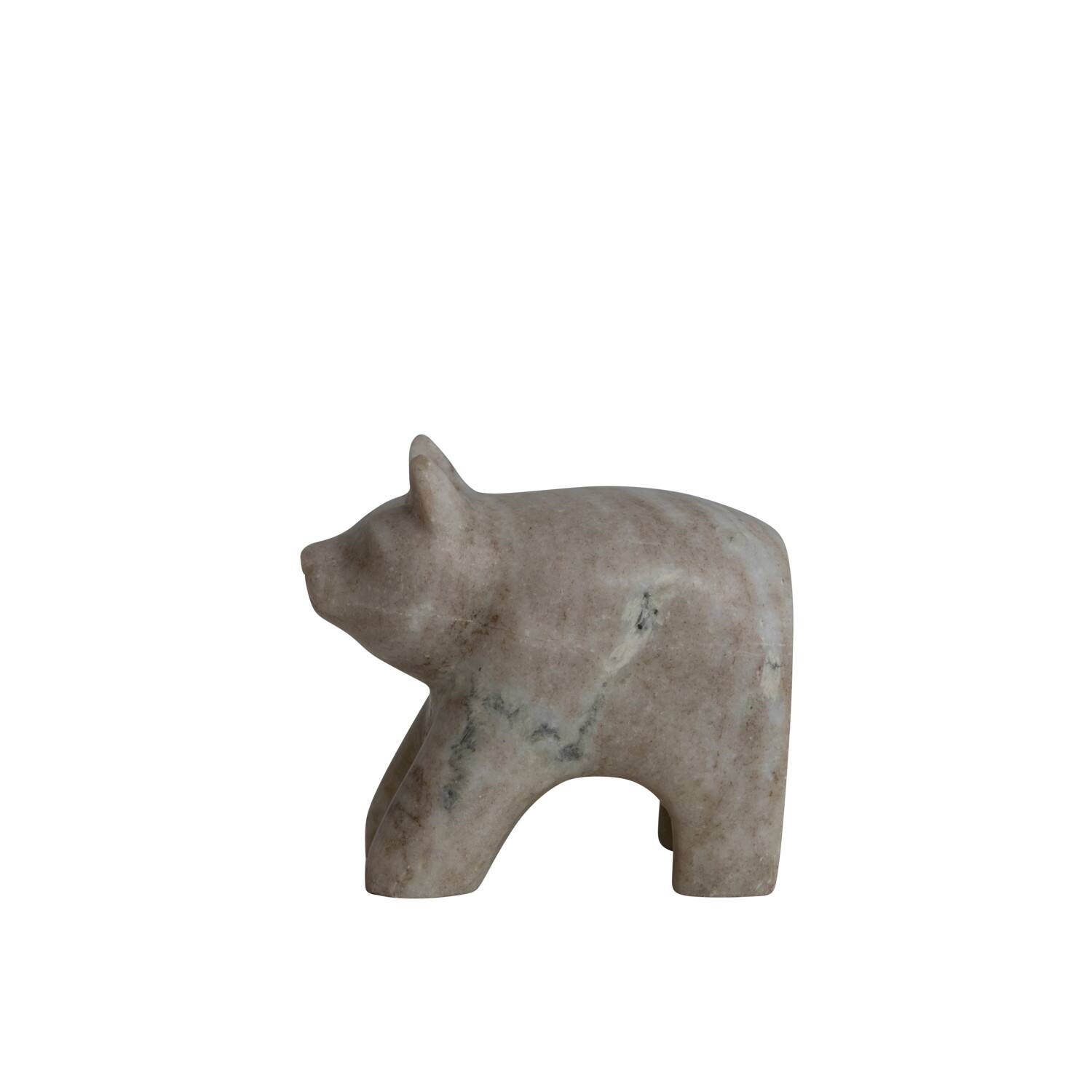 Hello Honey&#xAE; 4.5&#x22; Beige Marble Bear Bookend
