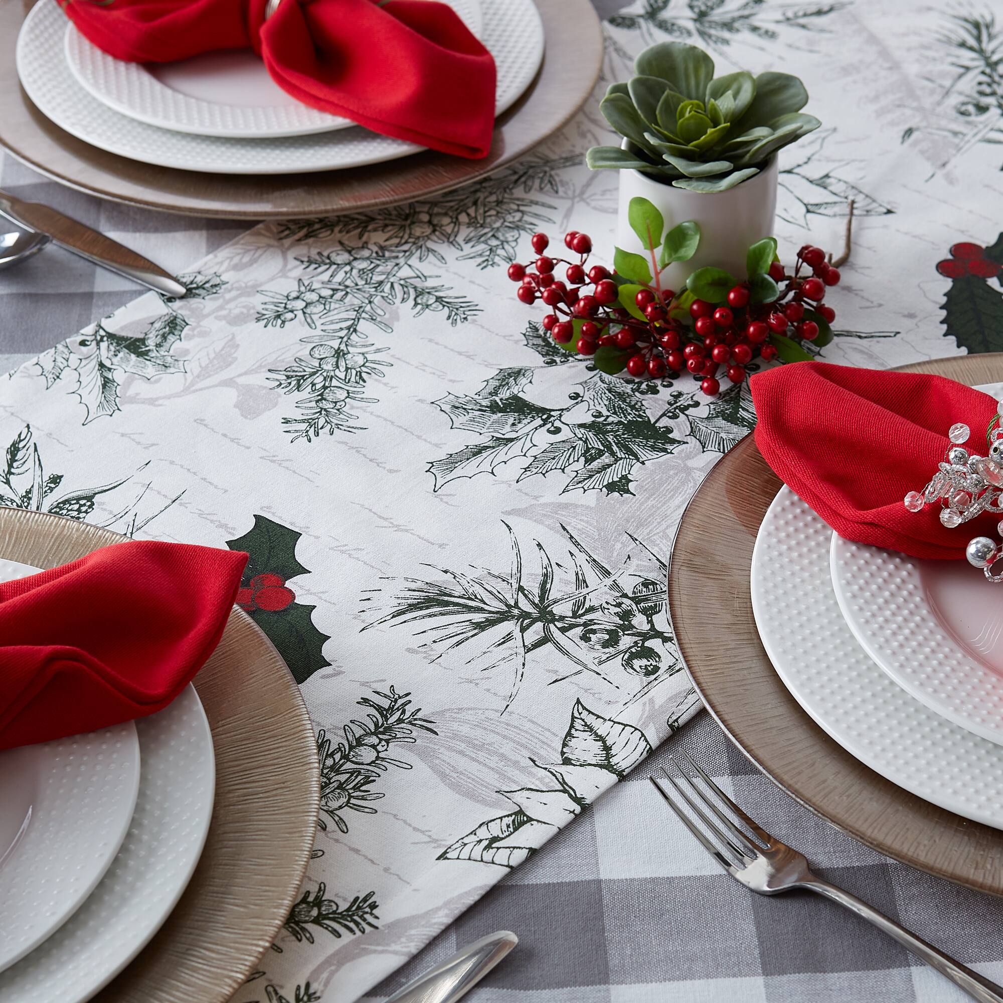DII® 72'' Holiday Botanical Printed Table Runner