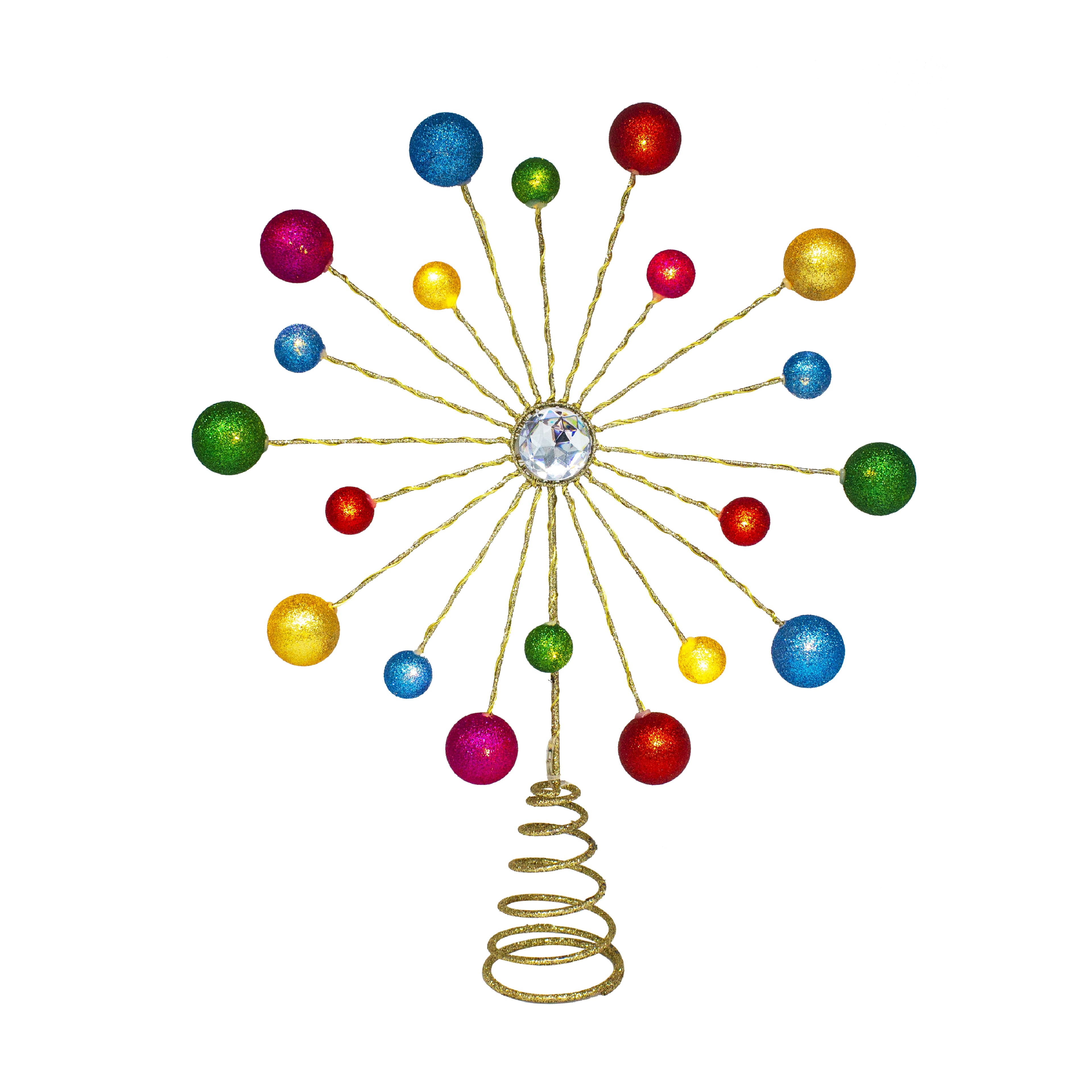 20ct. Warm White LED Multicolor Ball Tree Topper by Ashland&#xAE;