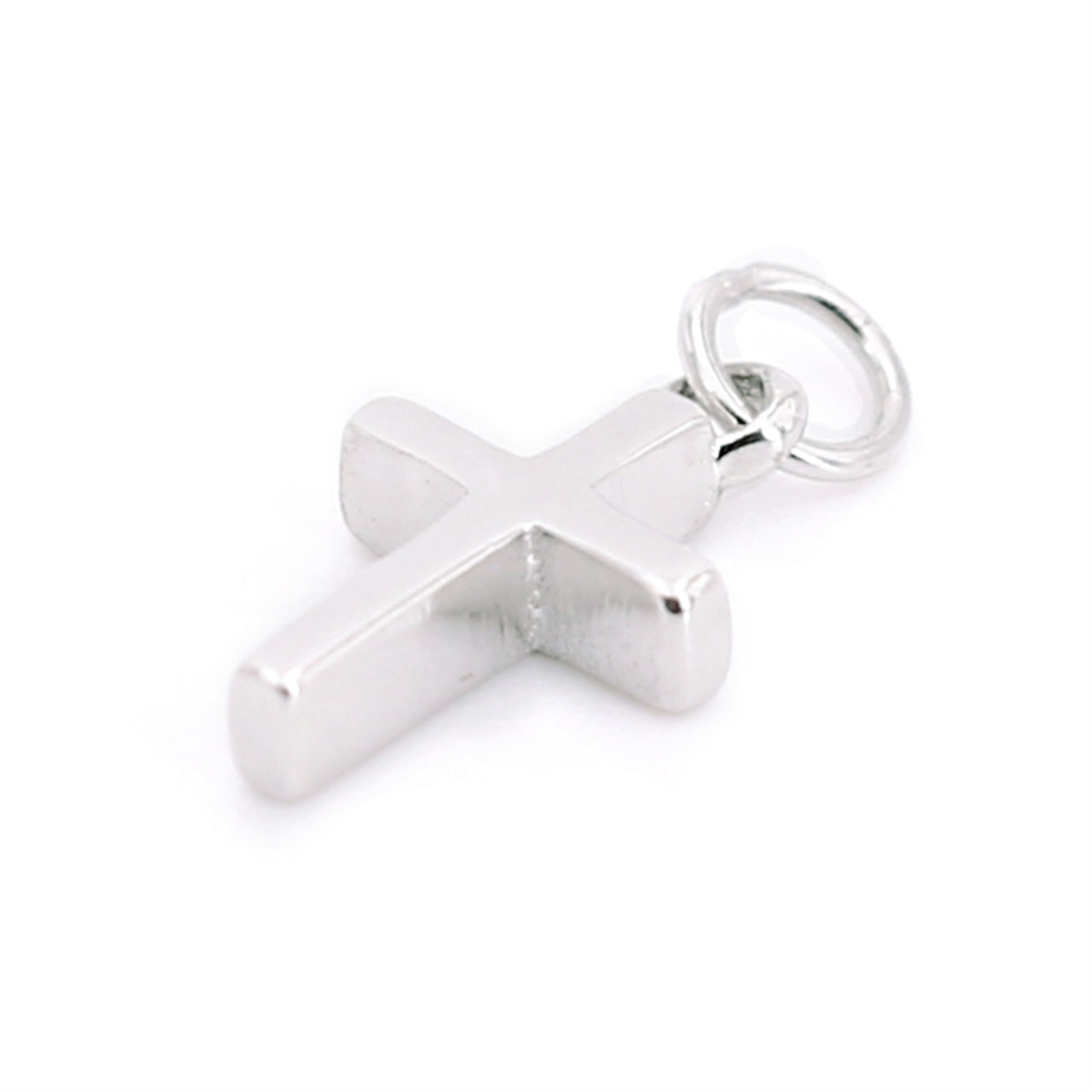 12 Pack: Sterling Silver Cross Icon Charm by Bead Landing™