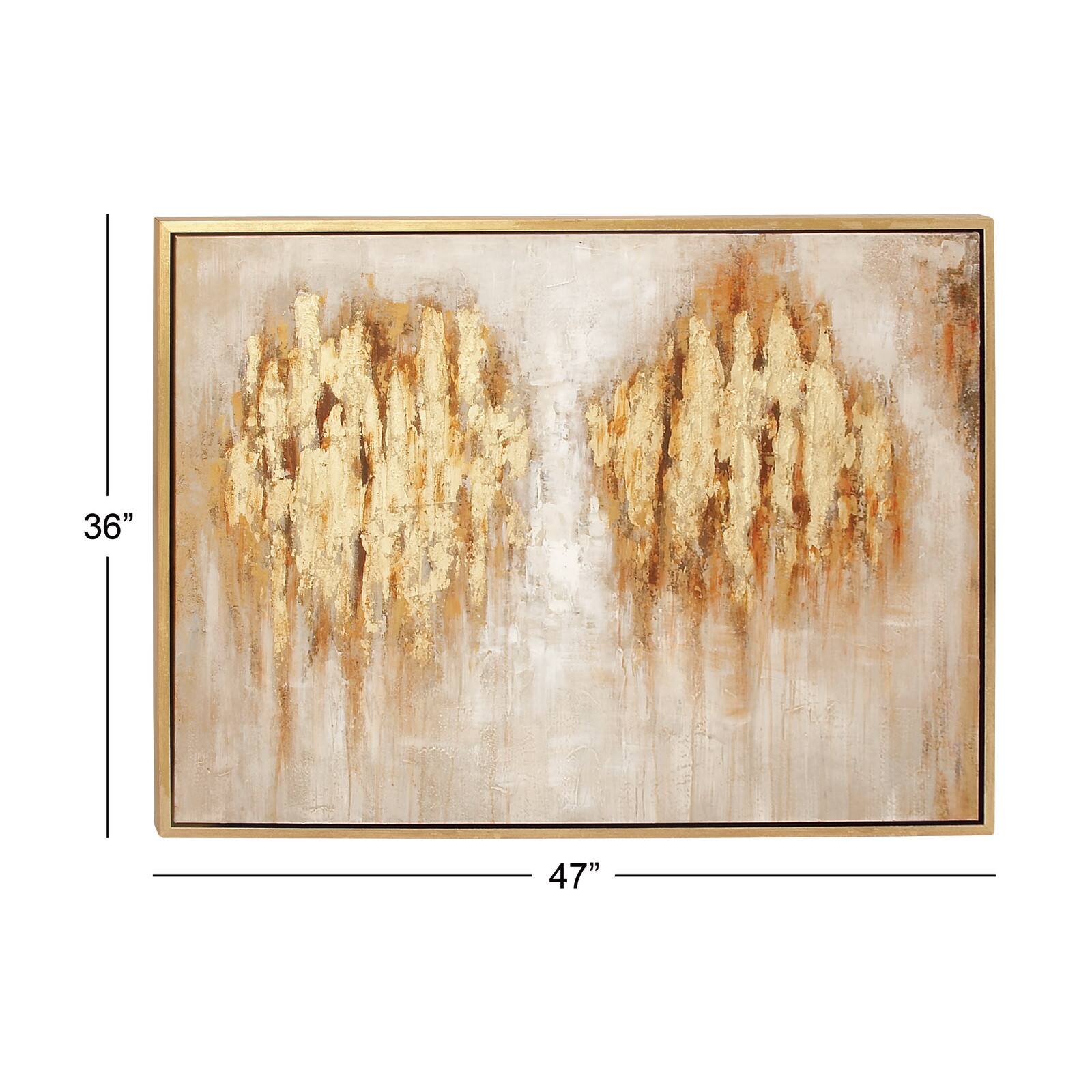 CosmoLiving by Cosmopolitan Brown Traditional Abstract Canvas Wall Art