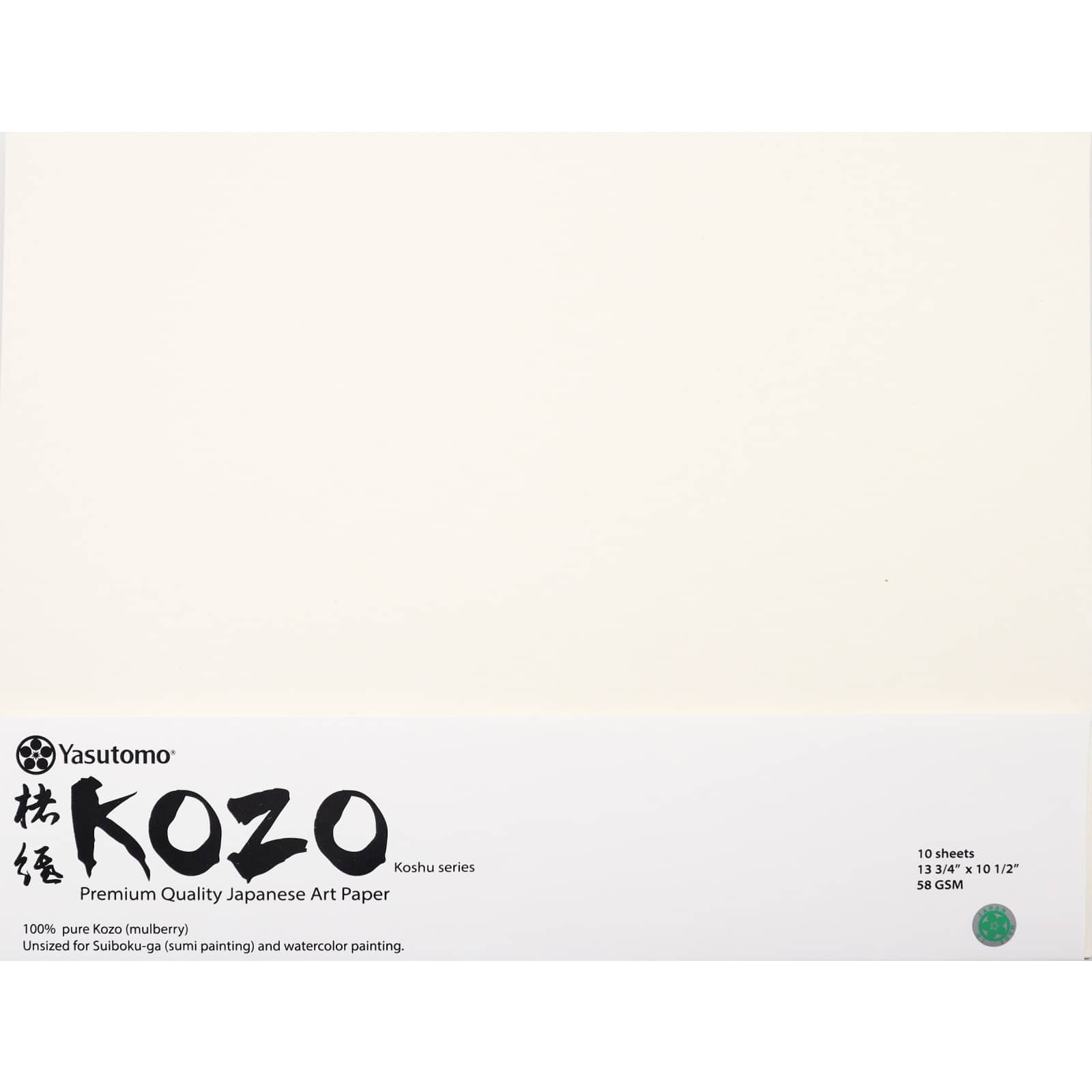 Yasutomo&#xAE; Kozo Japanese Premium Art Paper, 10.5&#x22; x 13.75&#x22;