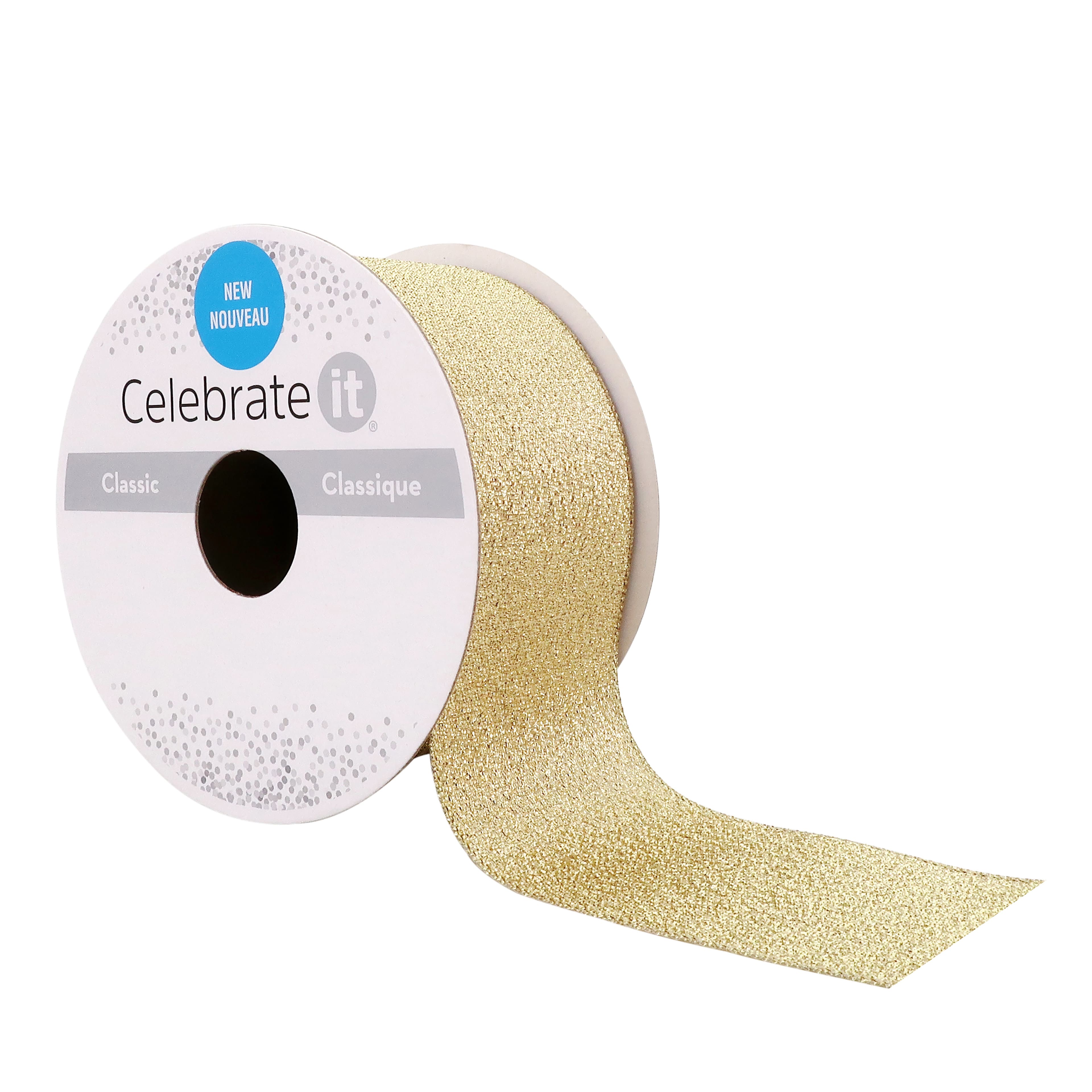 12 Pack: 1.5" x 3yd. Sheer Metallic Wired Ribbon by Celebrate It®