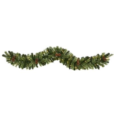 6ft. LED Pine & Pinecone Christmas Garland | Michaels