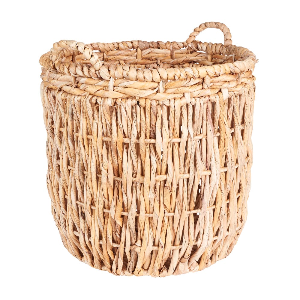 Household Essentials Tall Banana Leaf Wicker Floor Basket