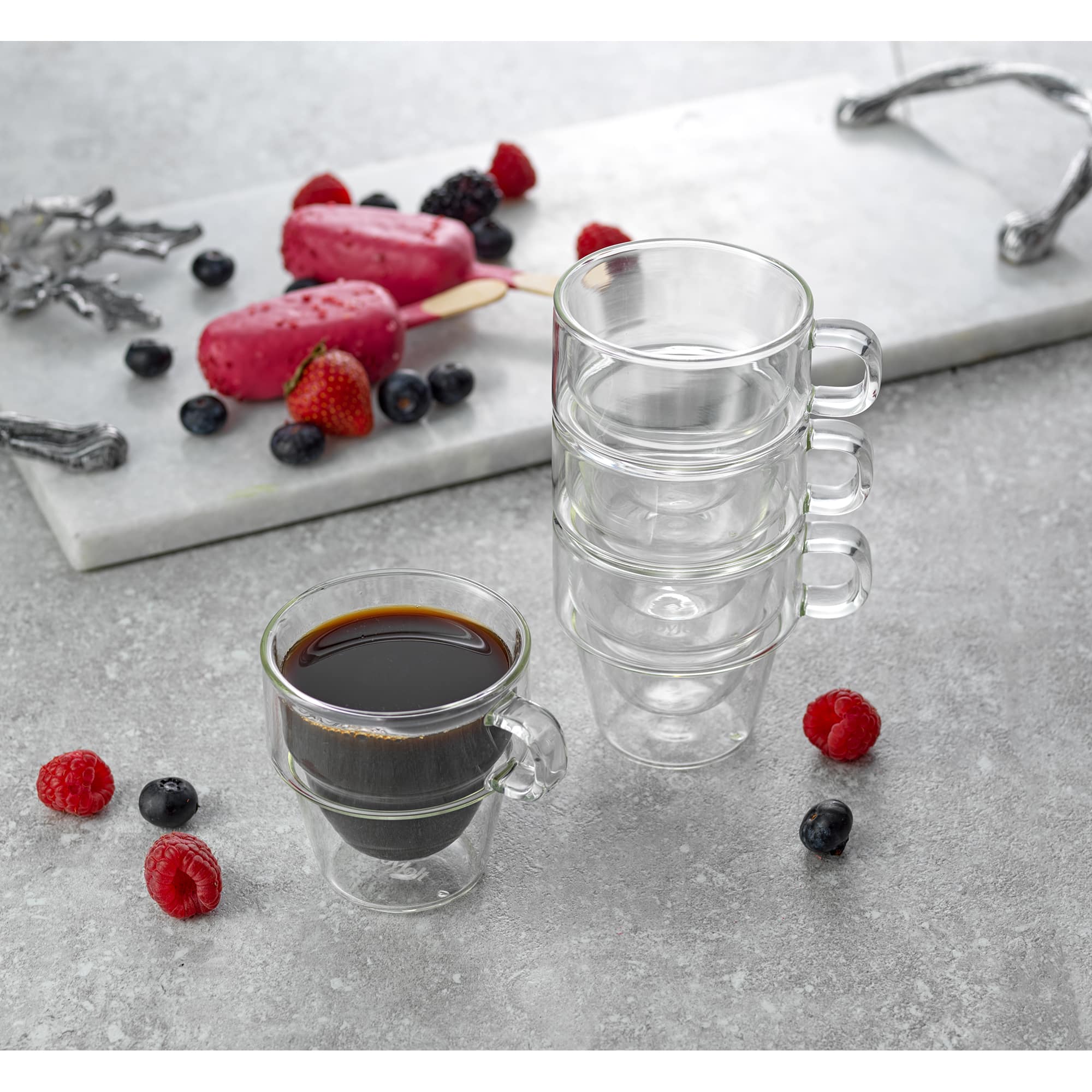 JoyJolt® Stoiva Stackable Double Wall Glasses, 8ct.