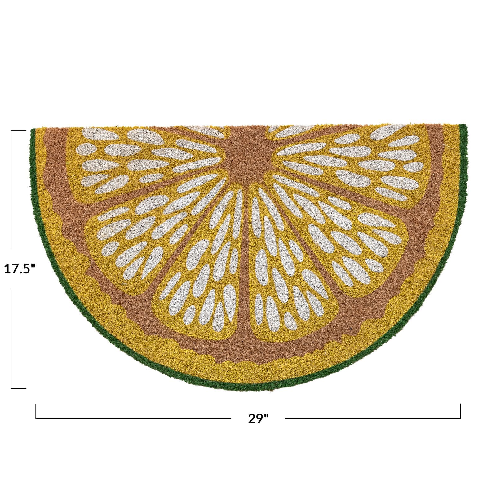 Hello Honey® Natural Coir Lemon Slice Shaped Doormat