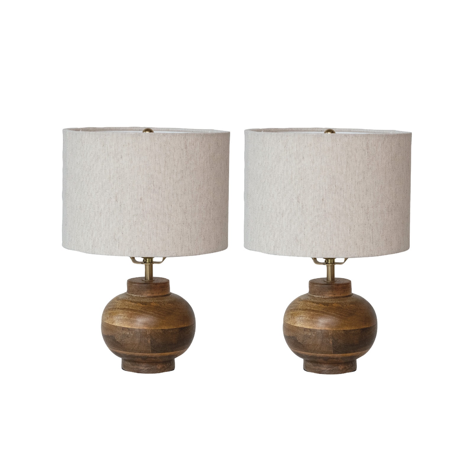 Hello Honey® 14.5" Natural Mango Wood Elegance Table Lamp, 2ct.