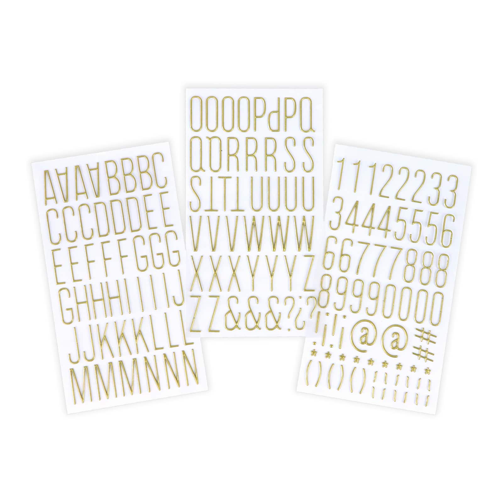 12 Pack: Gold Puffy Modern Alphabet Stickers by Recollections&#x2122;