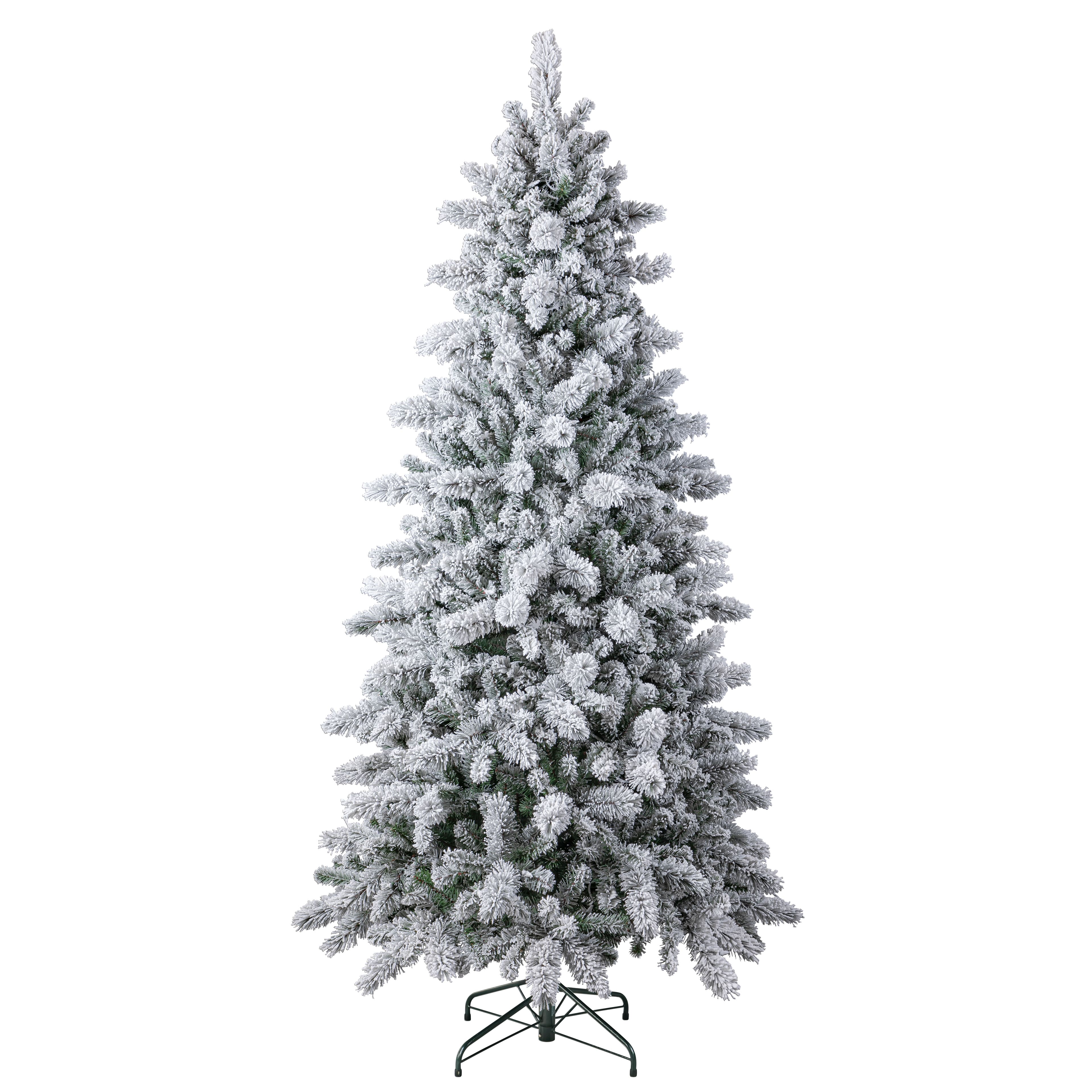 7.5ft. Pre-Lit Vermont Flocked Artificial Christmas Tree, Warm White Twinkle LED Lights by Ashland&#xAE;