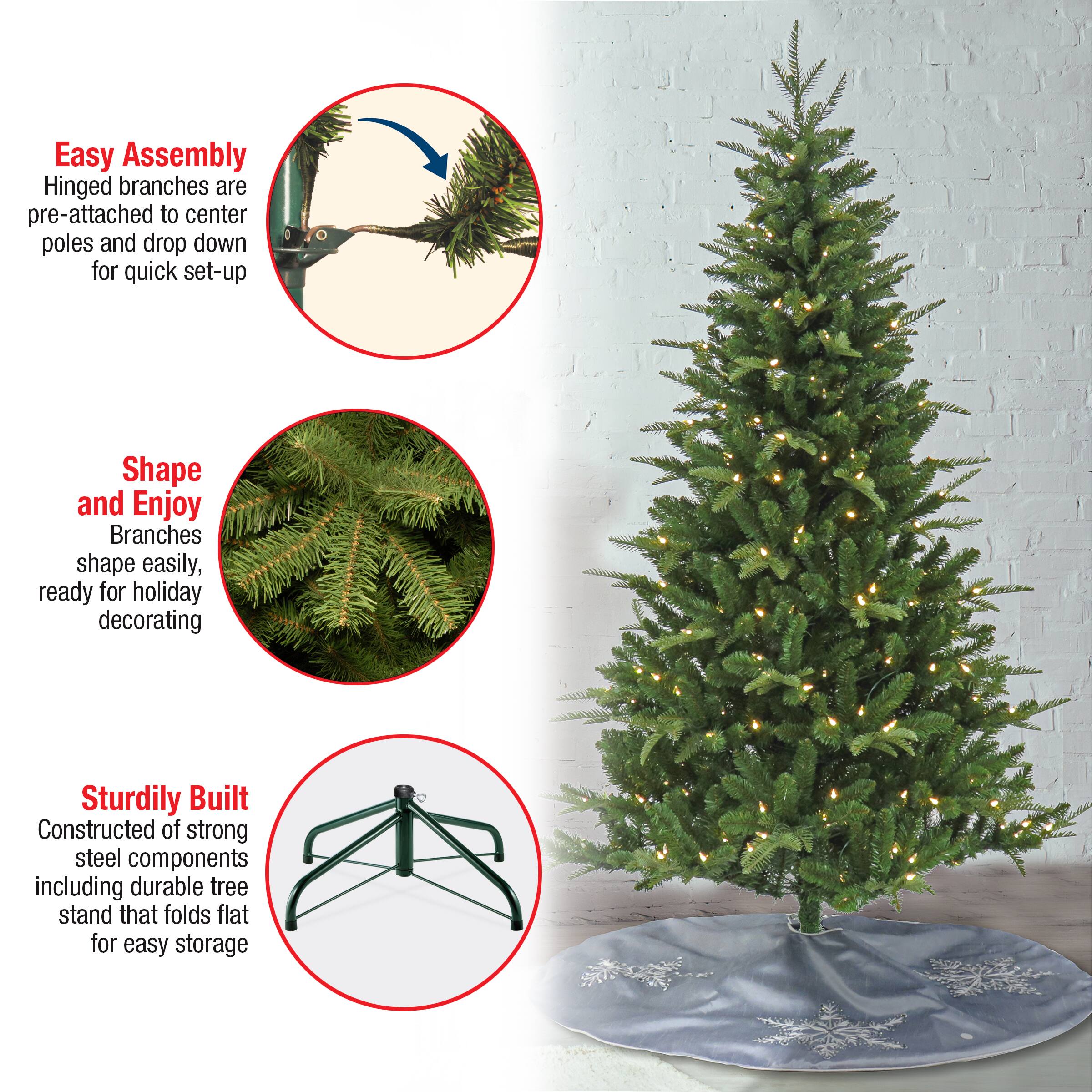 6ft. Pre-Lit Whatcom Pine Artificial Christmas Tree, Clear LED Lights