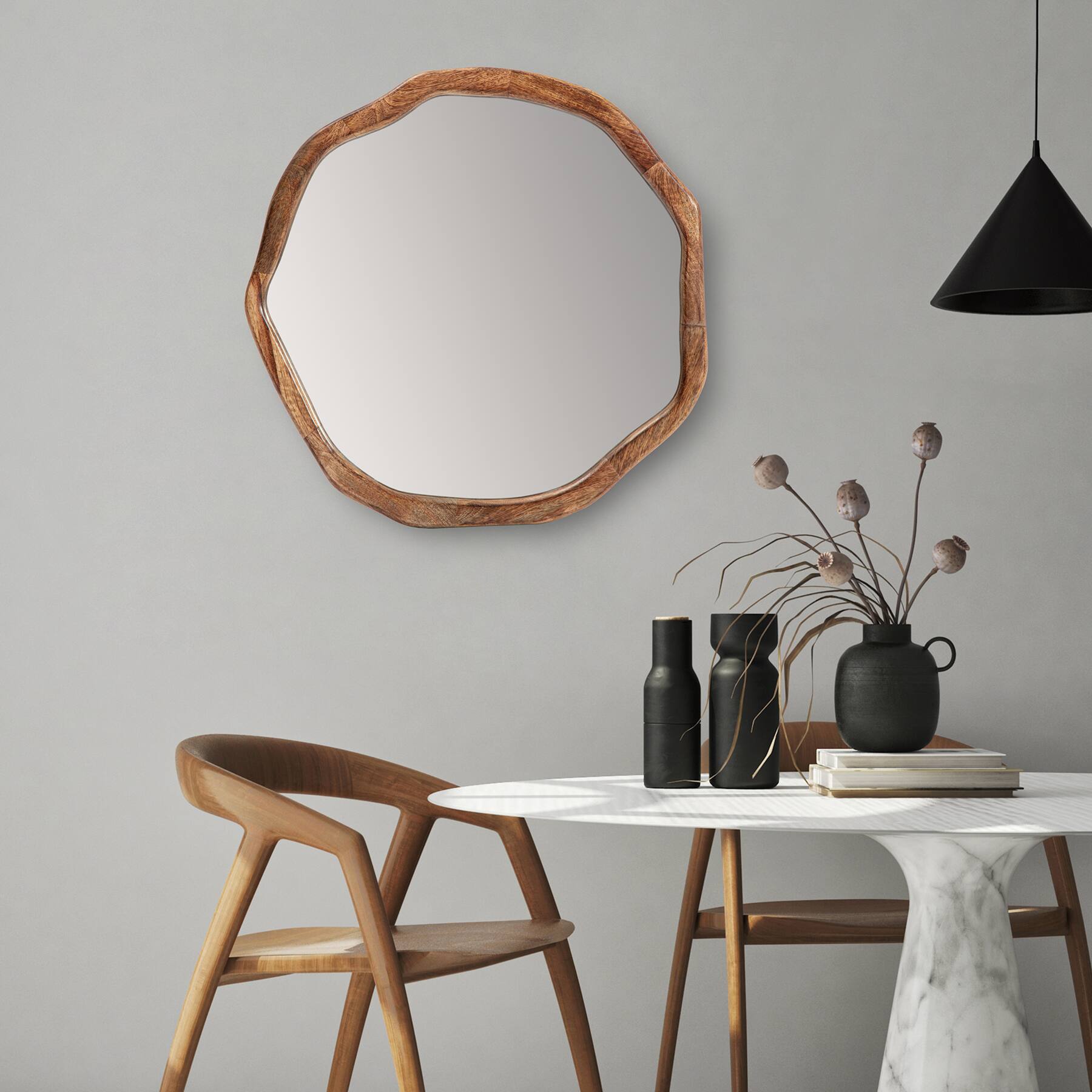 Habitat Imani 24&#x22; Wood-Framed Mirror