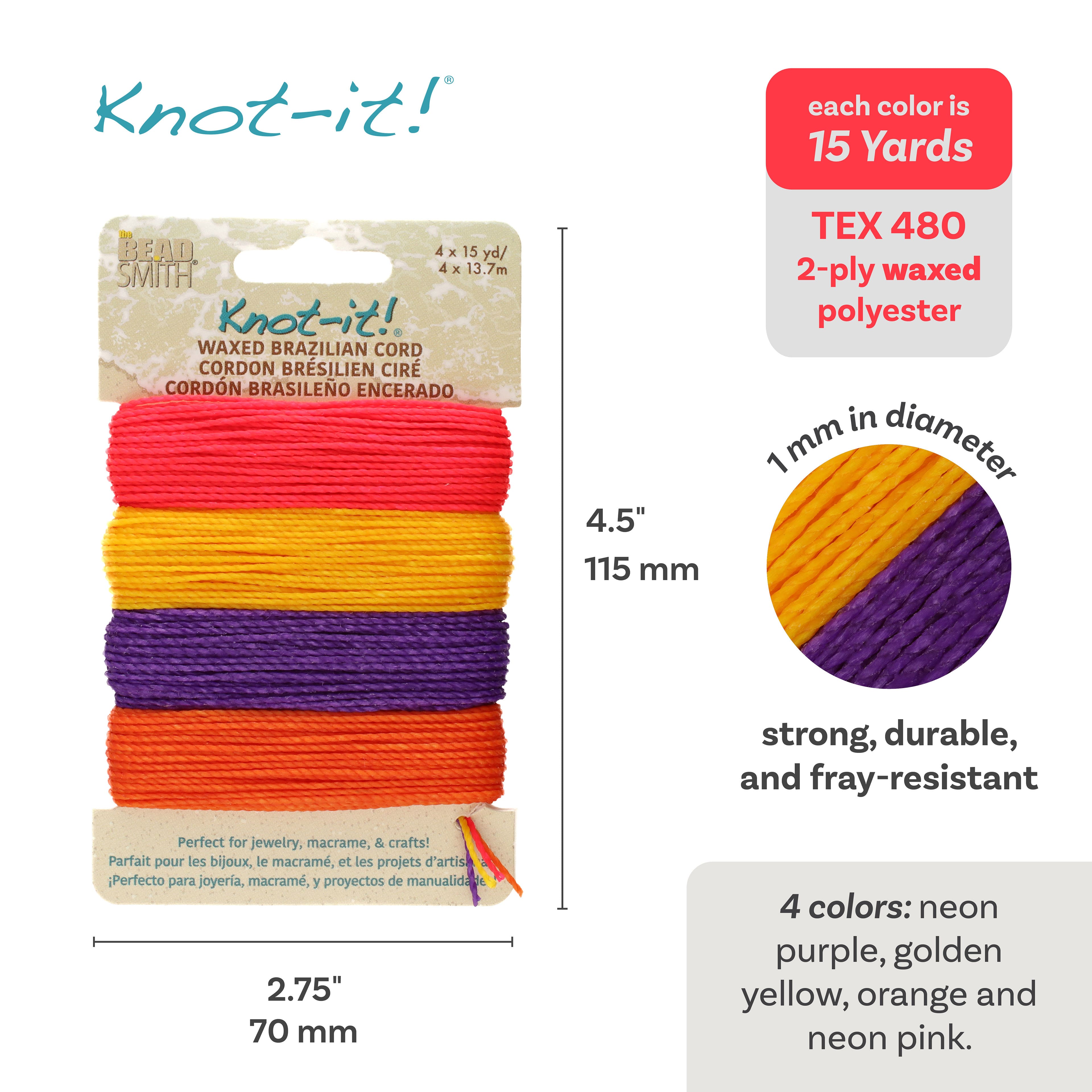 Beadsmith® Knot-it!™ Summer Sunset Waxed Brazilian Cord