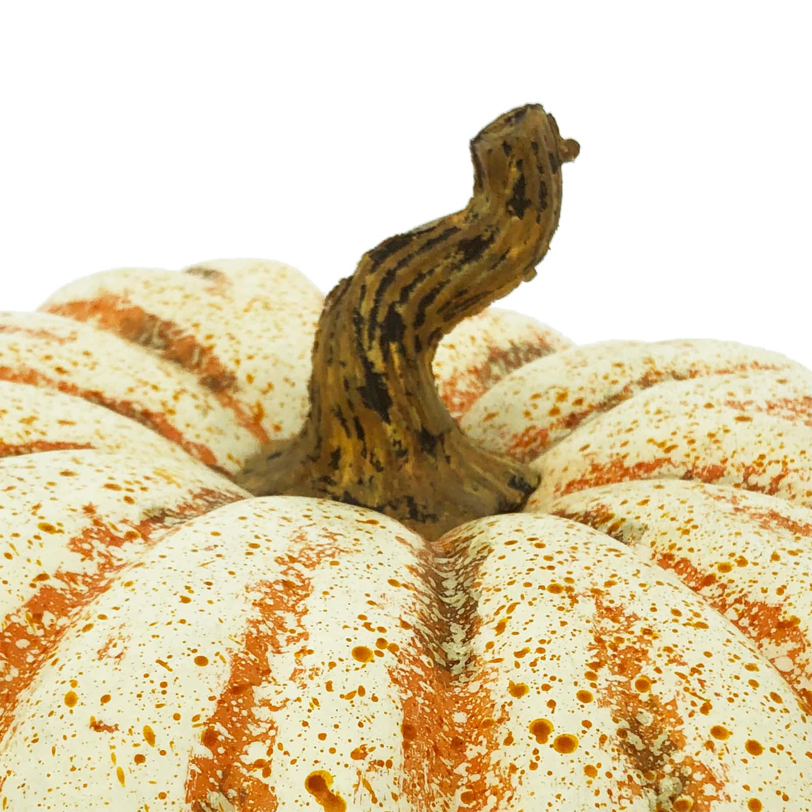 14&#x22; Flat Cream &#x26; Orange Speckled Decorative Pumpkin by Ashland&#xAE;