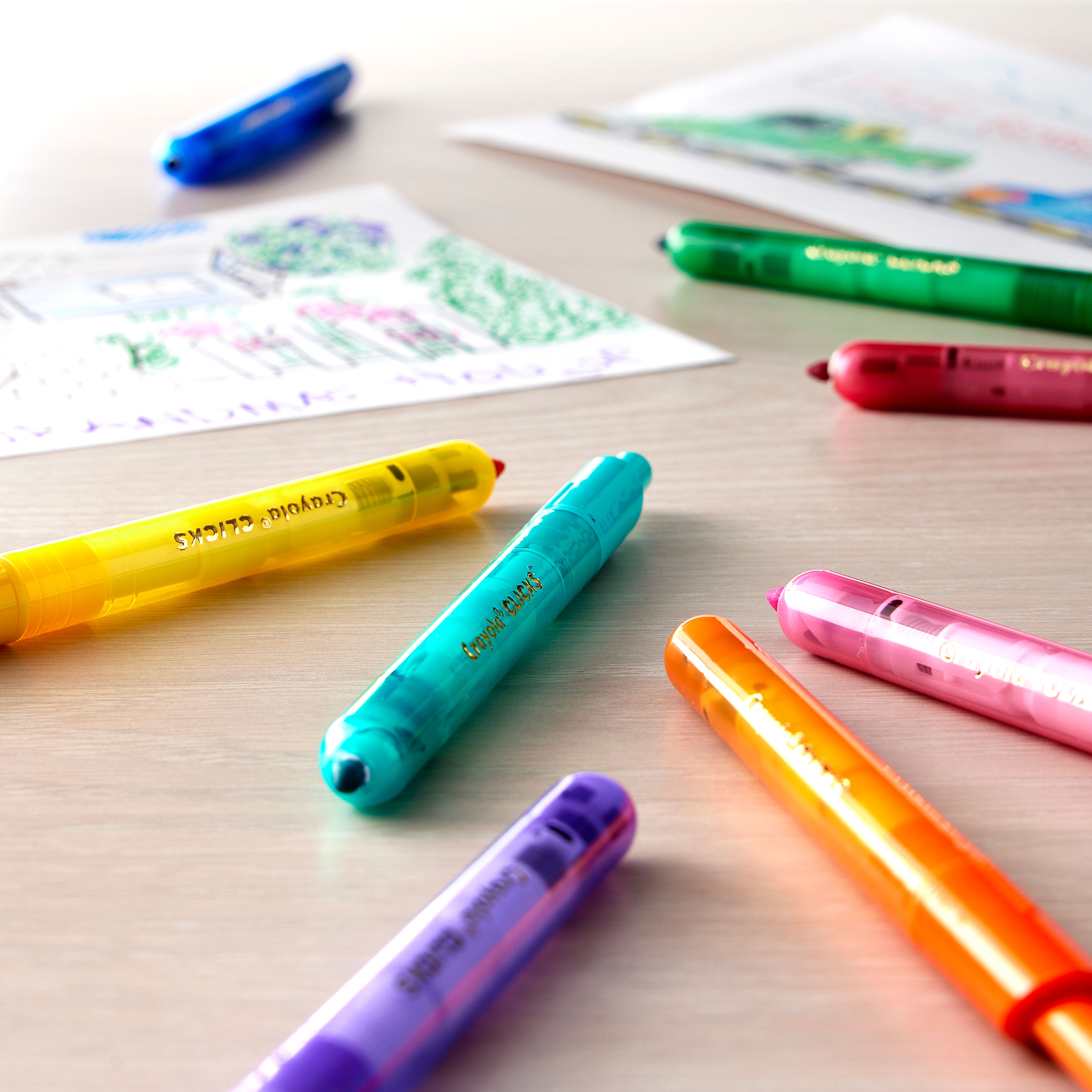 8 Packs: 10 ct. (80 total) Crayola® Clicks Retractable Markers™