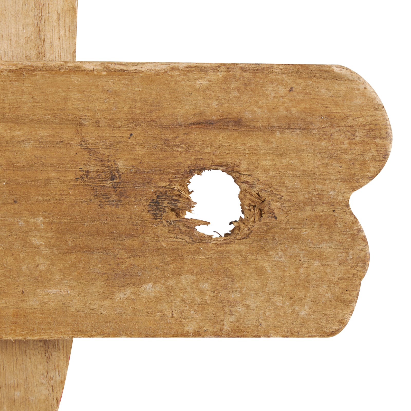 27" x 10" Brown Wood Handmade Live Edge Beach Sign 3 Hanger Wall Hook with Metal Accents