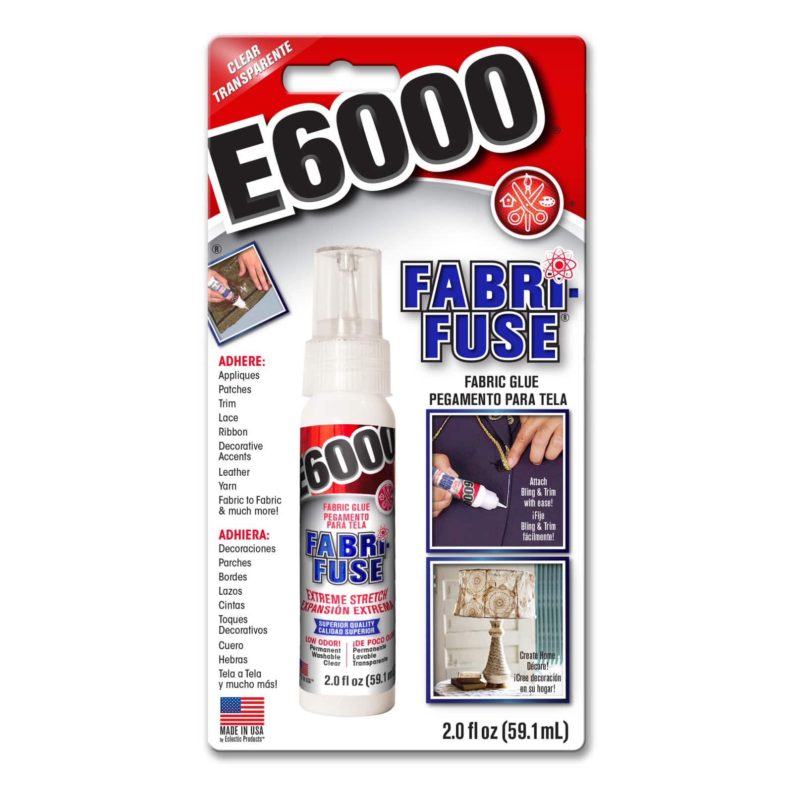  Aleene's Insta-Fuse Fabric Fusion Thermo-Activated Instant  Fabric Adhesive 4 fl. oz. : Arts, Crafts & Sewing