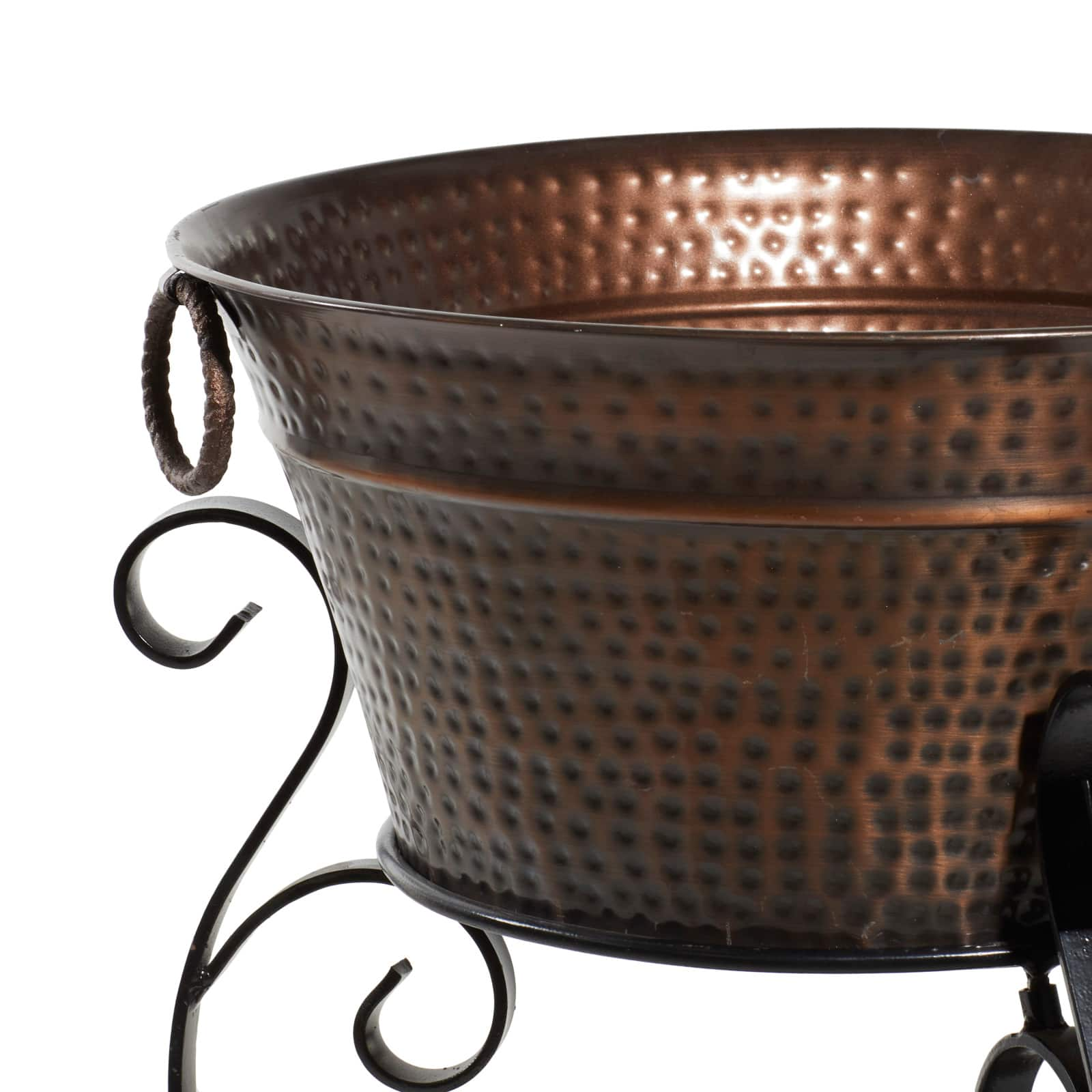 35&#x22; Copper Metal Rustic Wine Bucket