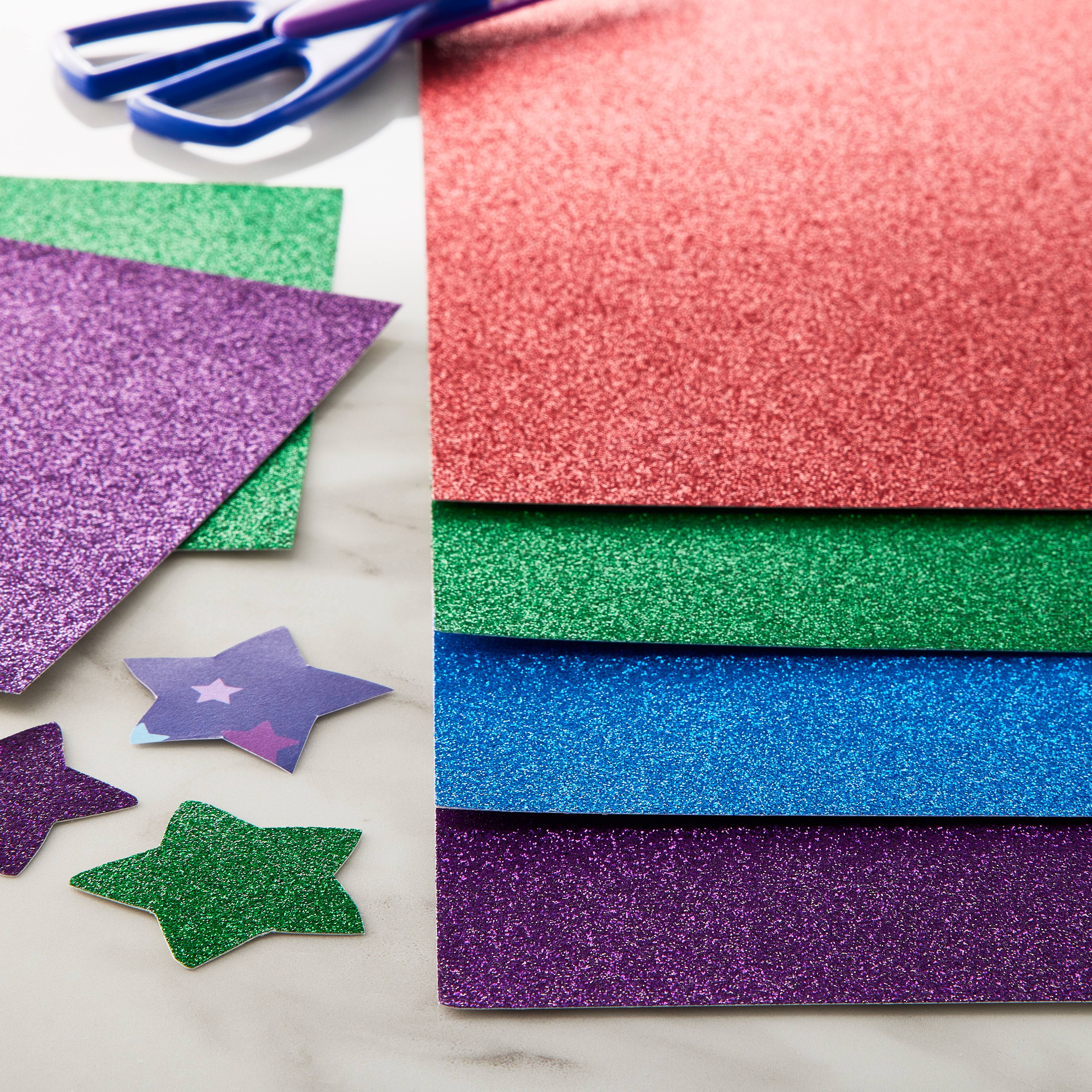 6 Pack: Glitter Primary Cardstock Paper Pad by Recollections™, 12" x 12"