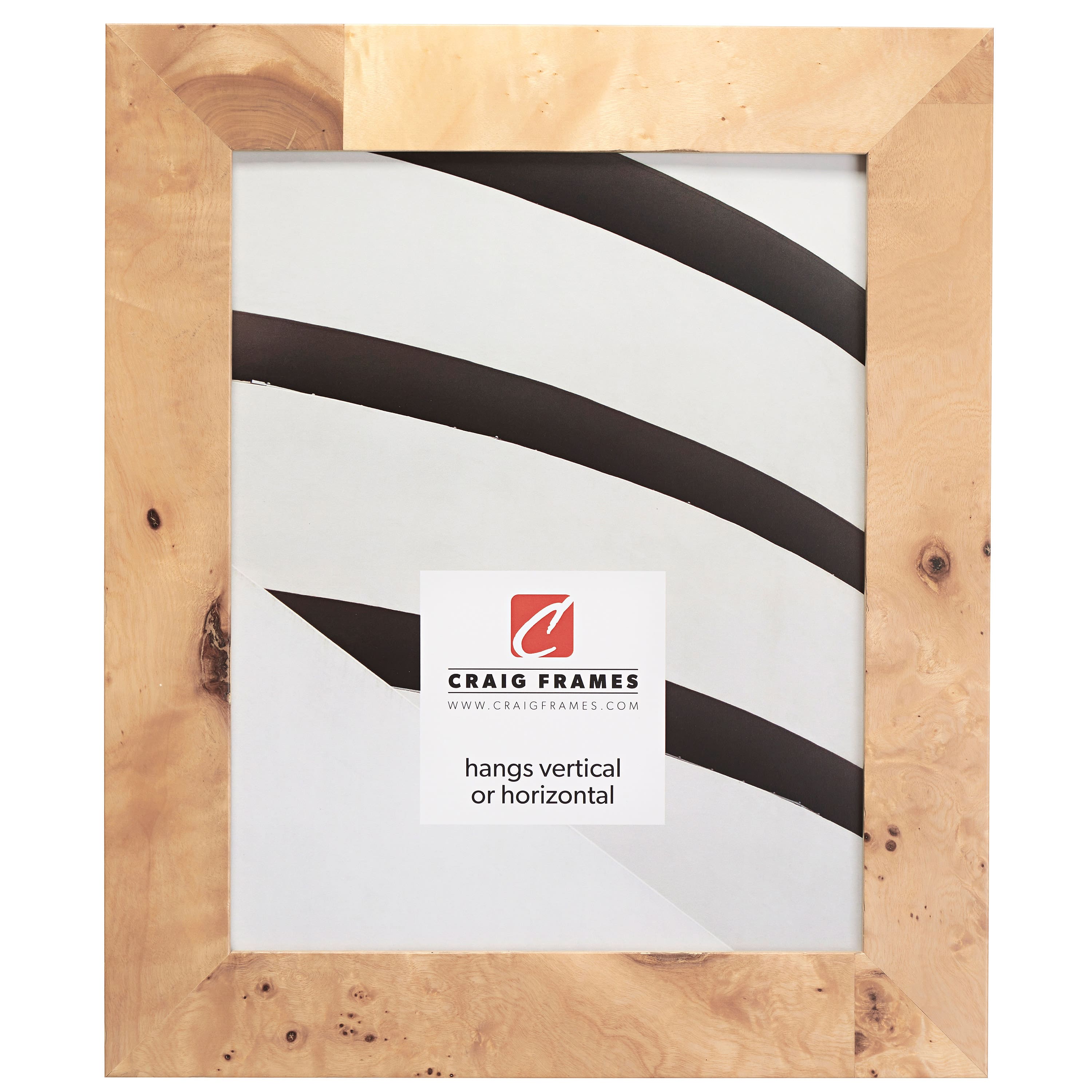 Craig Frames Innovations Natural Burl Picture Frame