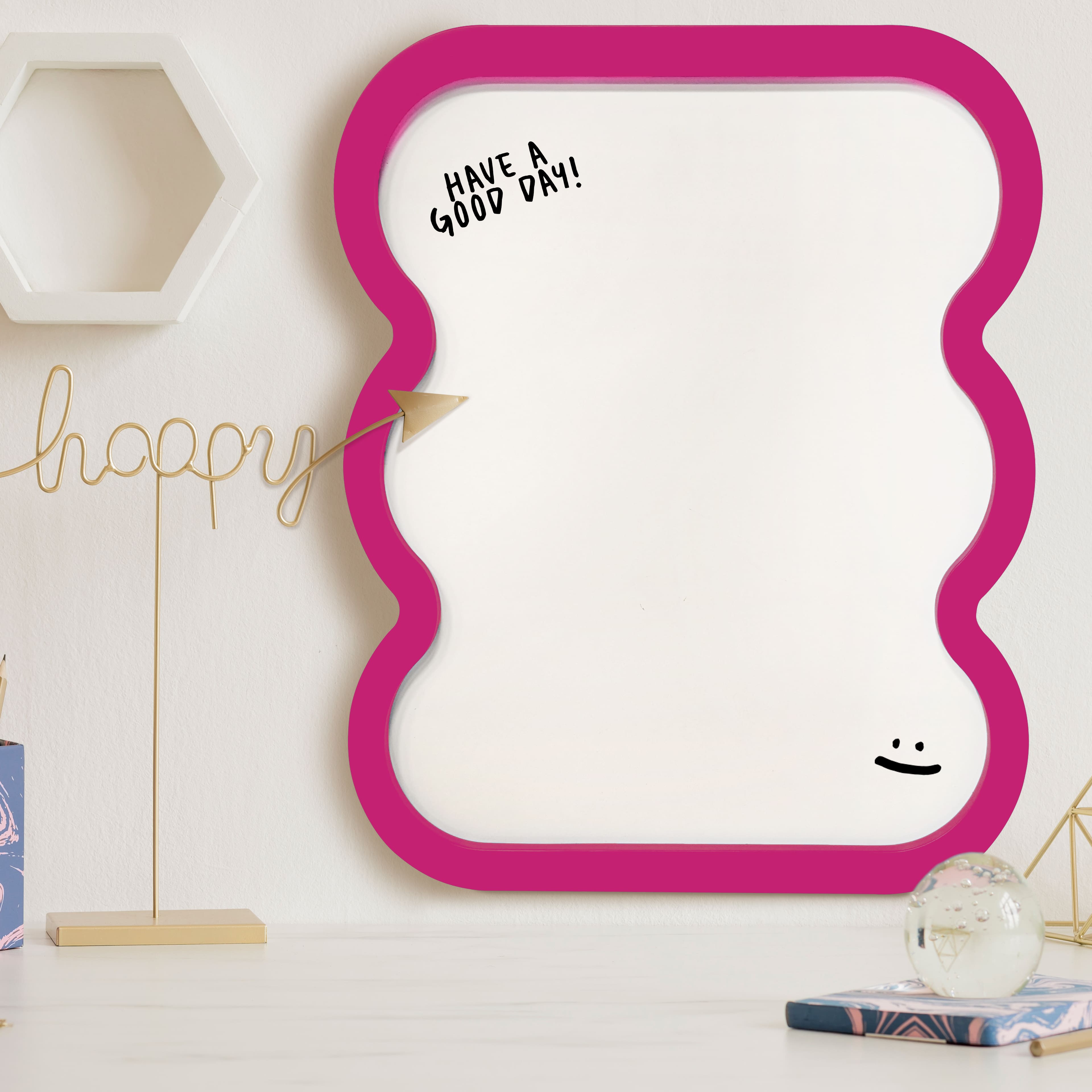 20&#x22; Pink Wavy Dry Erase Board by Ashland&#xAE;