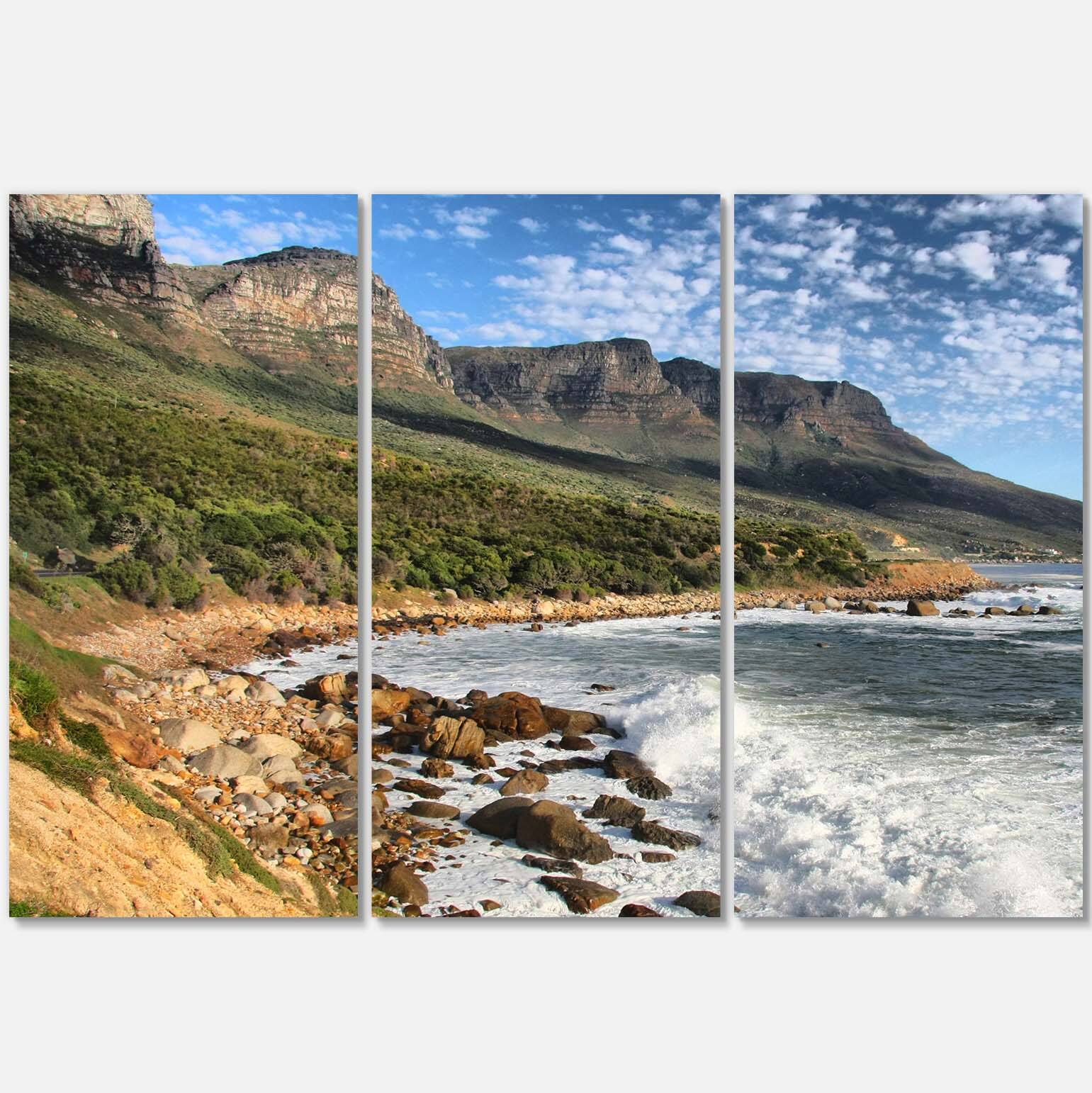 Designart - Beautiful South African Seashore - Large Seashore Canvas Print